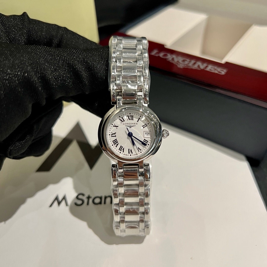Longines-Style Primaluna Silver Ladies Watch