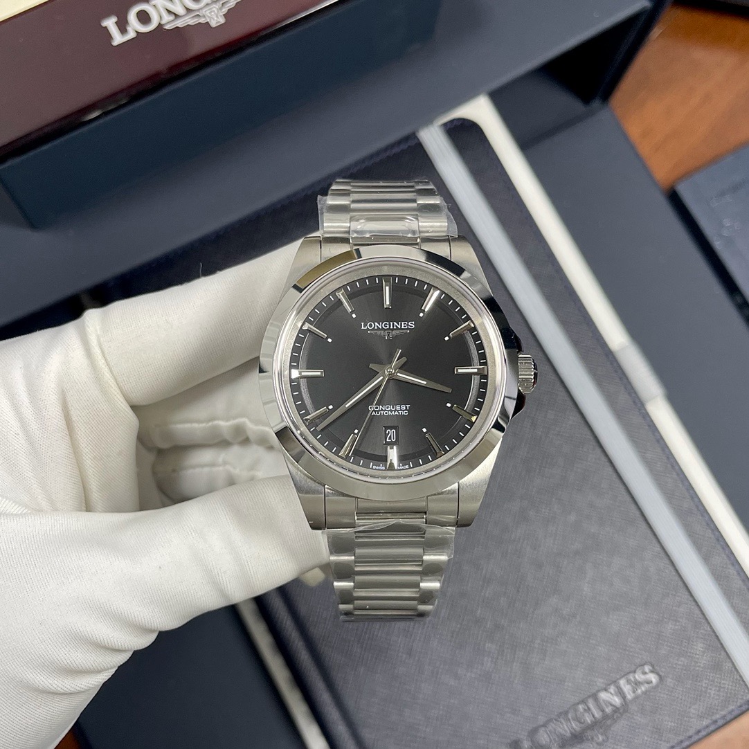 Longines-Style Conquest 41mm Automatic Stainless Steel Watch