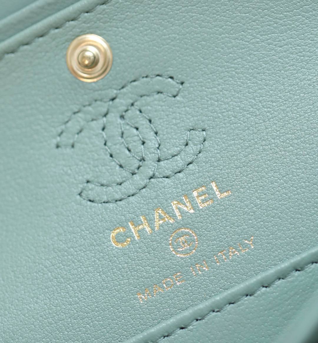     CF-Style Mini Charm Bag in Grey Blue Lambskin product image 6 thumbnail