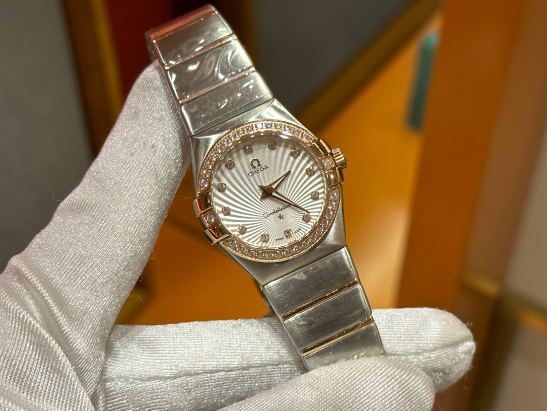 Omega Constellation Ladies Quartz Watch – Two-Tone Stainless Steel with Diamond Bezel product image 2 thumbnail