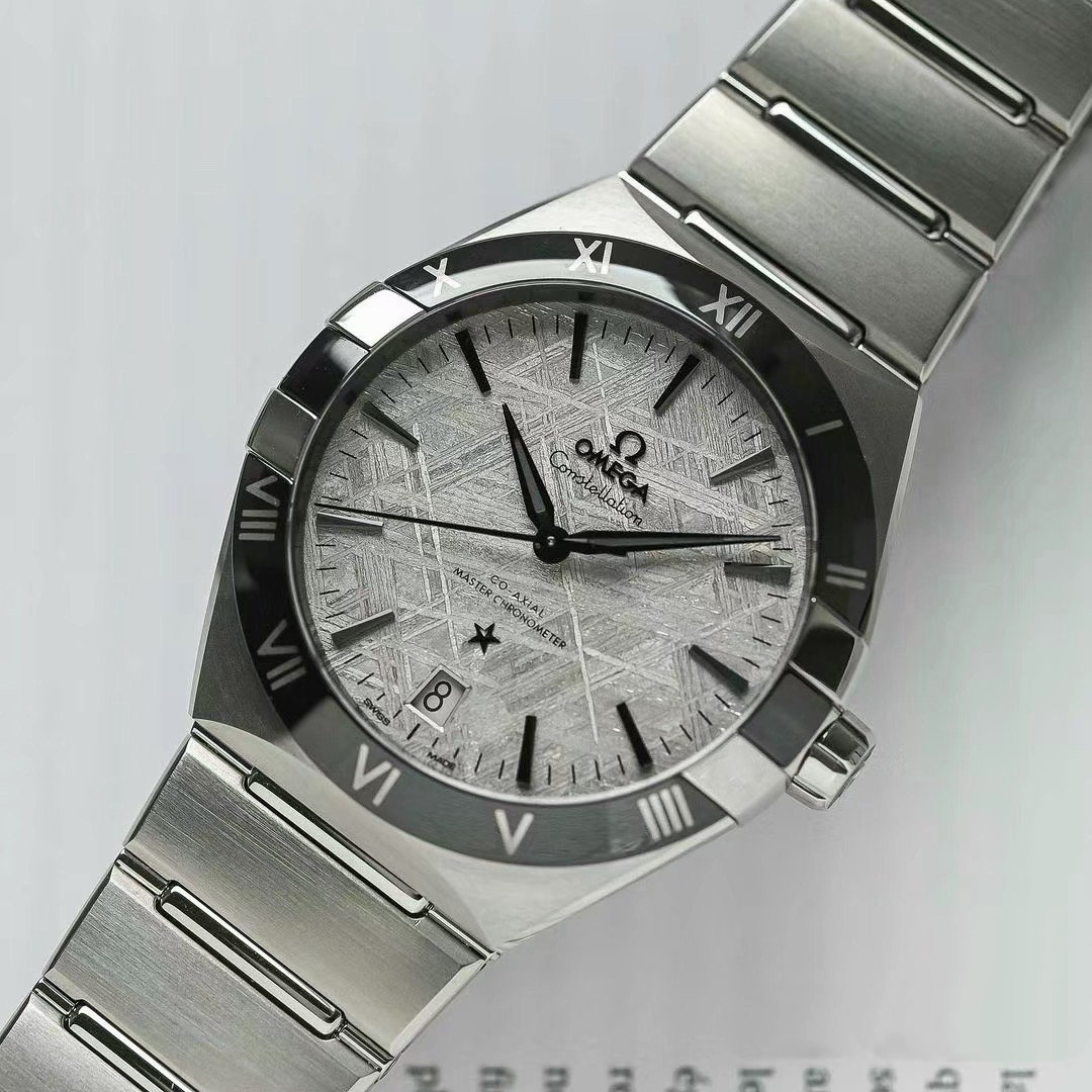 Omega-Style Constellation 41mm Meteorite Dial Automatic Watch
