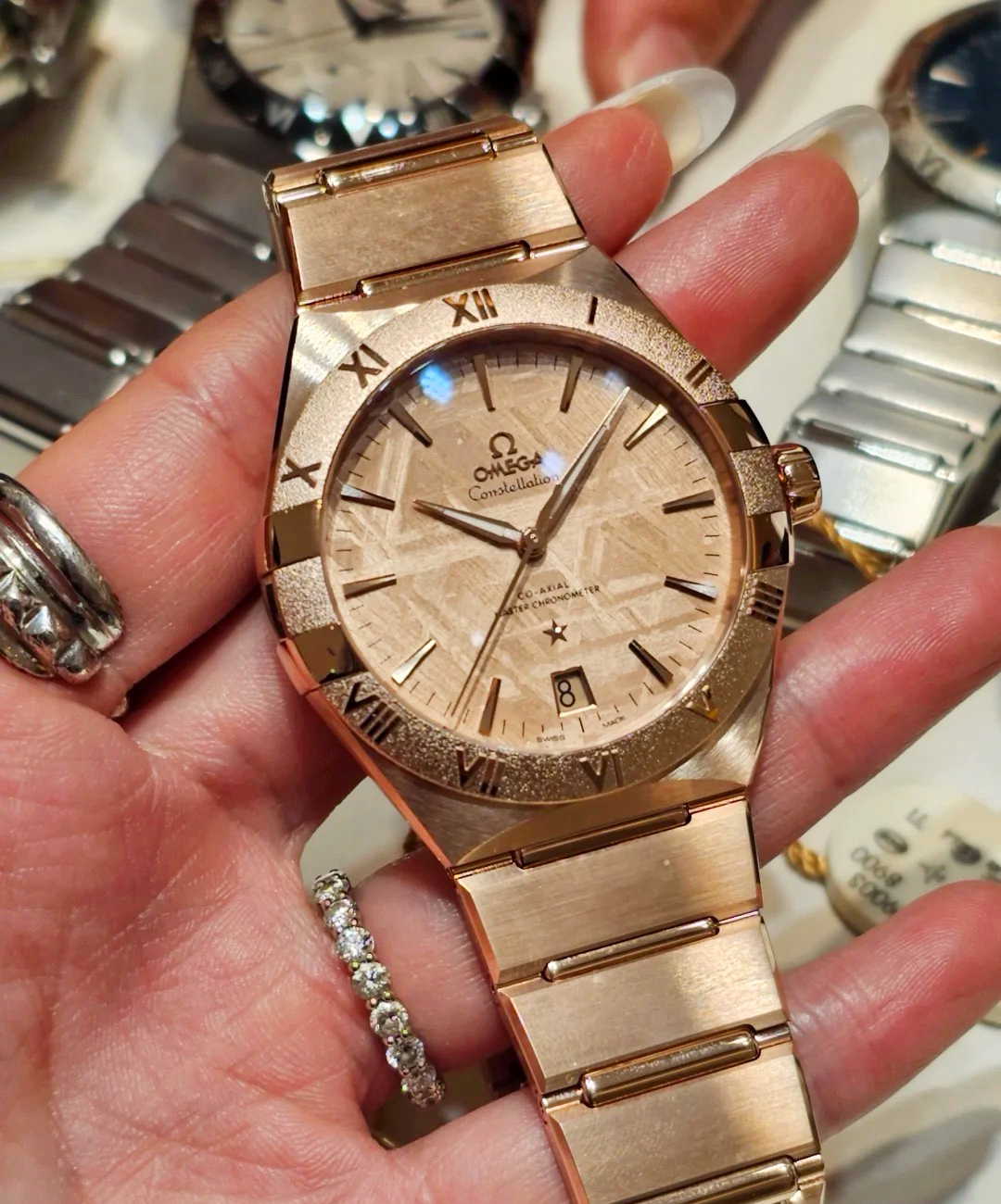 Omega-Style Constellation 41mm Meteorite Dial Automatic Watch product image 2 thumbnail