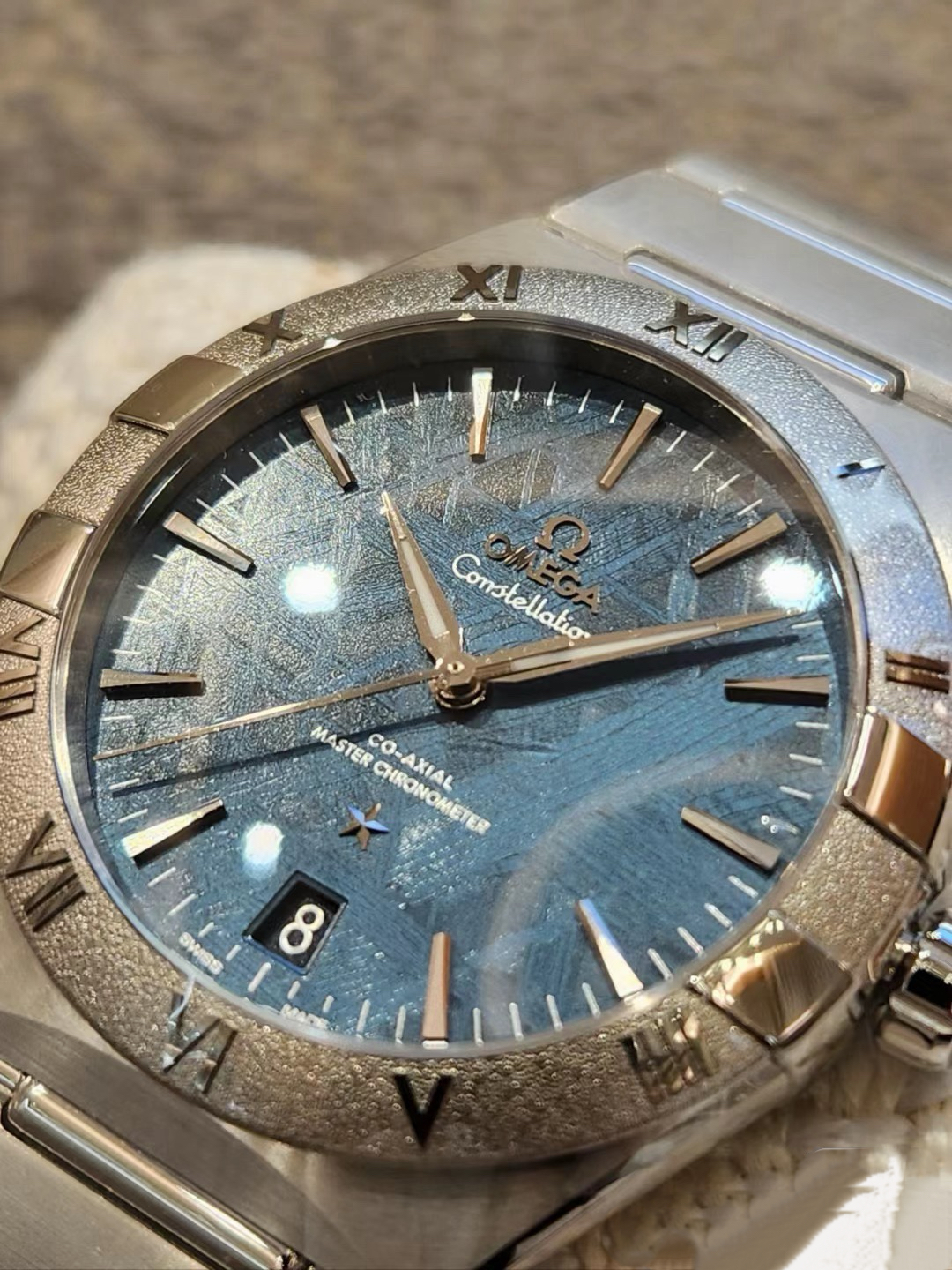 Omega-Style Constellation 41mm Meteorite Dial Automatic Watch product image 5 thumbnail