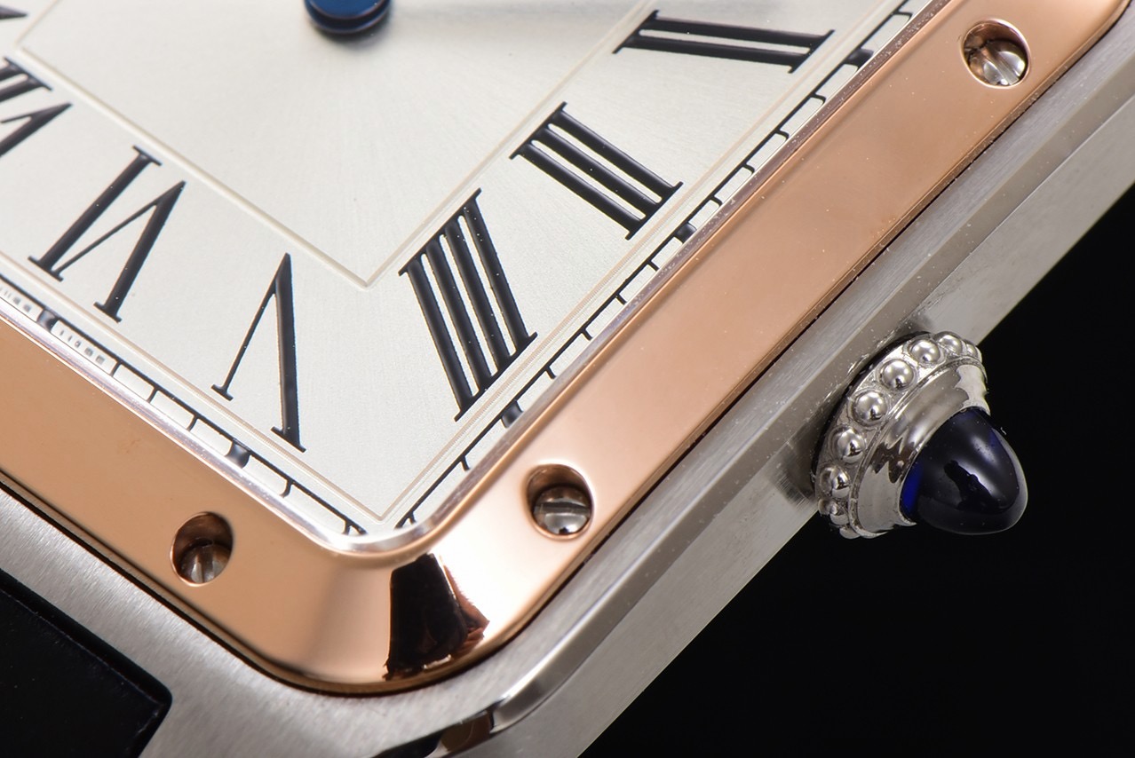 Cartier-Style Santos-Dumont Two-Tone Square Dress Watch product image 4 thumbnail