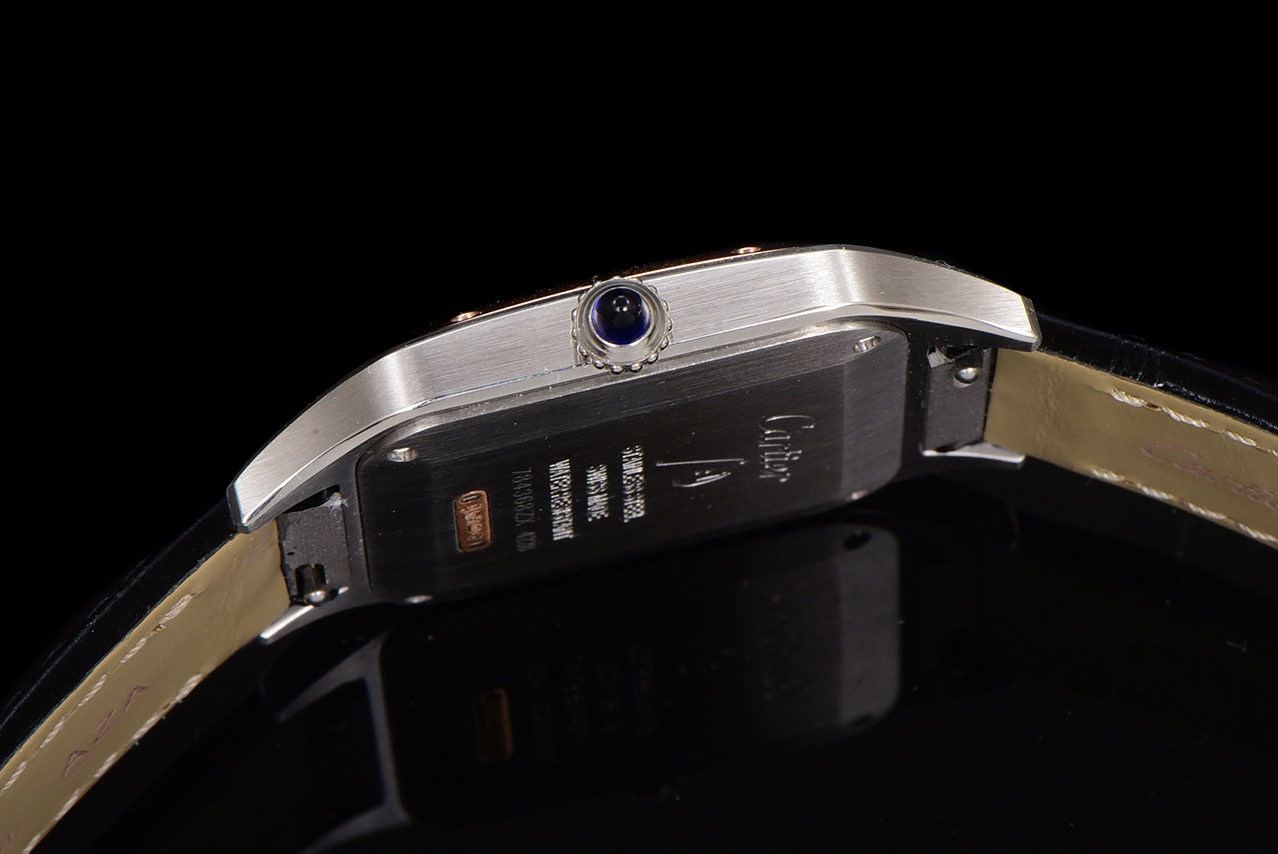Cartier-Style Santos-Dumont Two-Tone Square Dress Watch product image 6 thumbnail