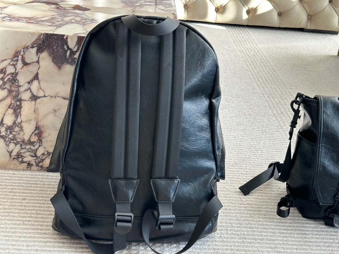     Balenciaga-Style Black Leather Backpack product image 5 thumbnail