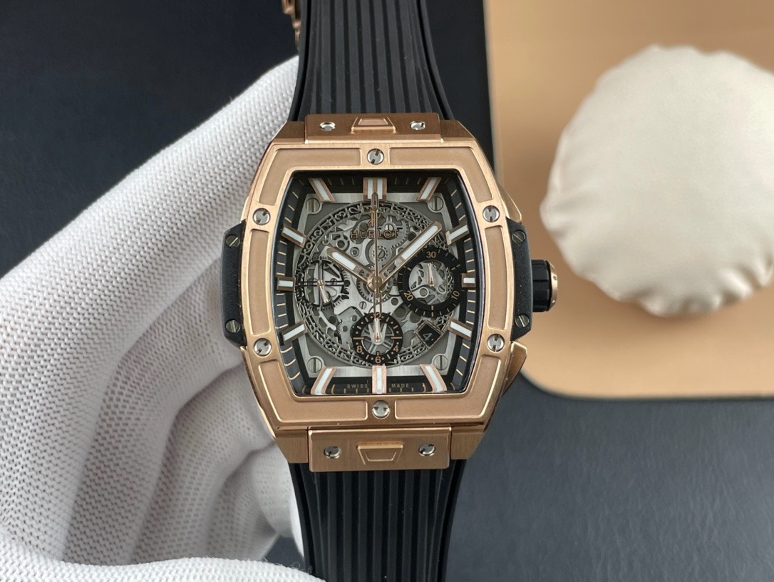 Hublot Spirit of Big Bang Rose-Gold Tone Skeleton Chronograph Watch