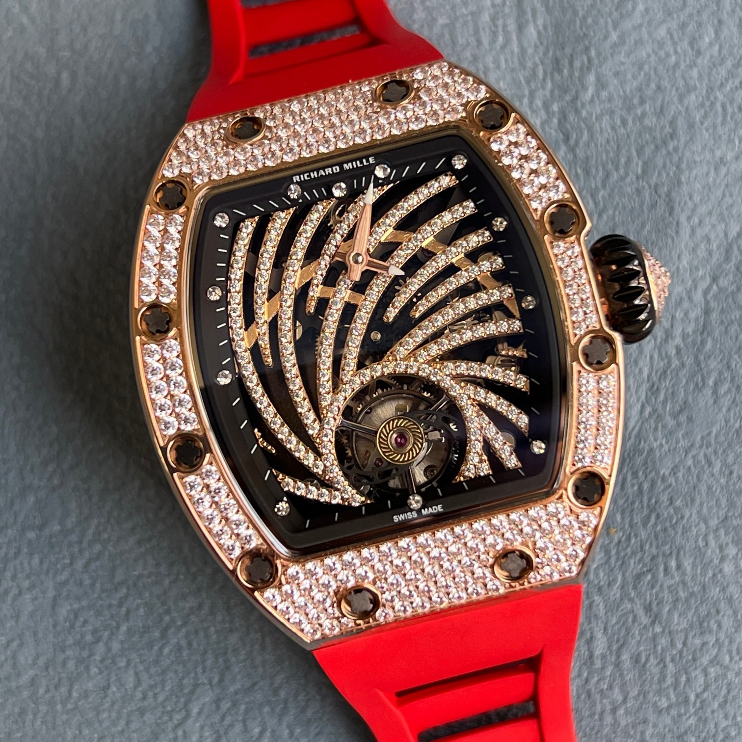 Richard Mille RM51-02-Style Diamond Swirl Tourbillon Watch product image 2 thumbnail