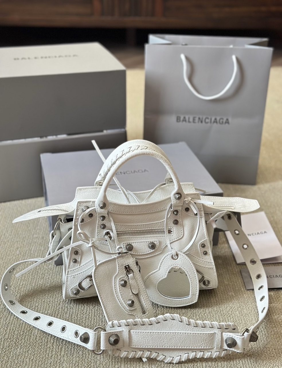     Balenciaga Mini City Ivory Leather Bag product image 3 thumbnail