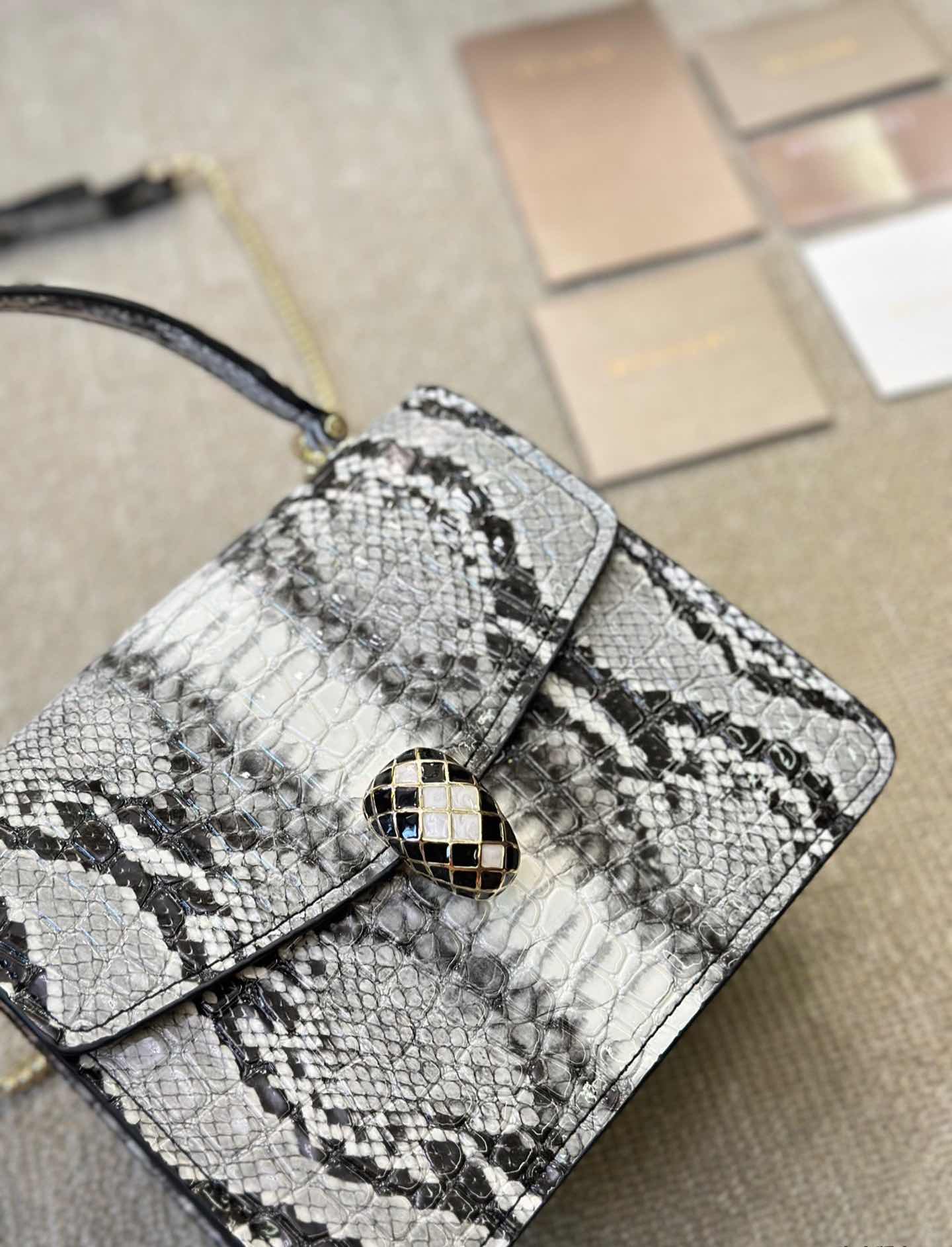 Bvlgari Serpenti Forever SS24 Limited Edition Python-Pattern WOC Chain Bag product image 3 thumbnail