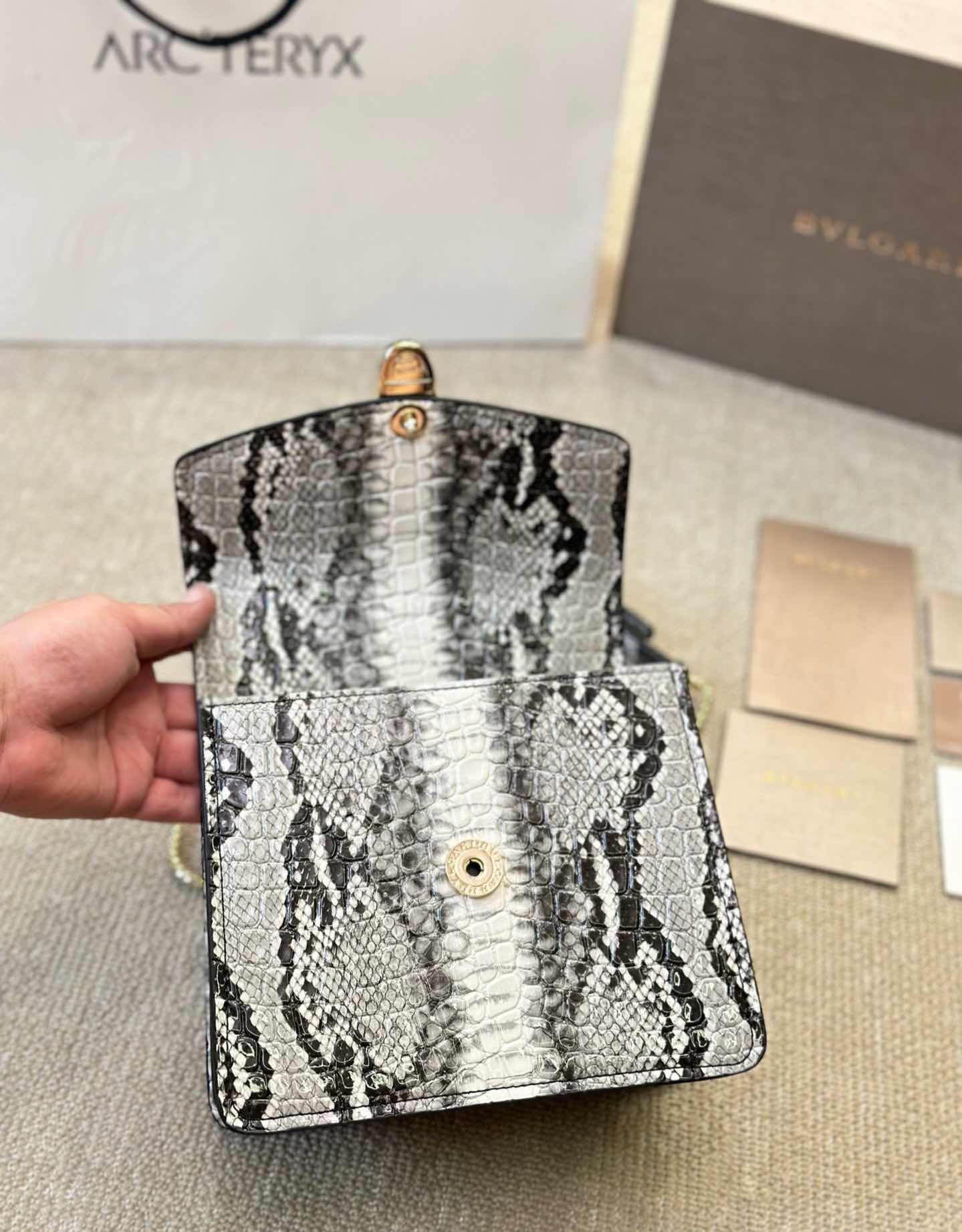 Bvlgari Serpenti Forever SS24 Limited Edition Python-Pattern WOC Chain Bag product image 4 thumbnail