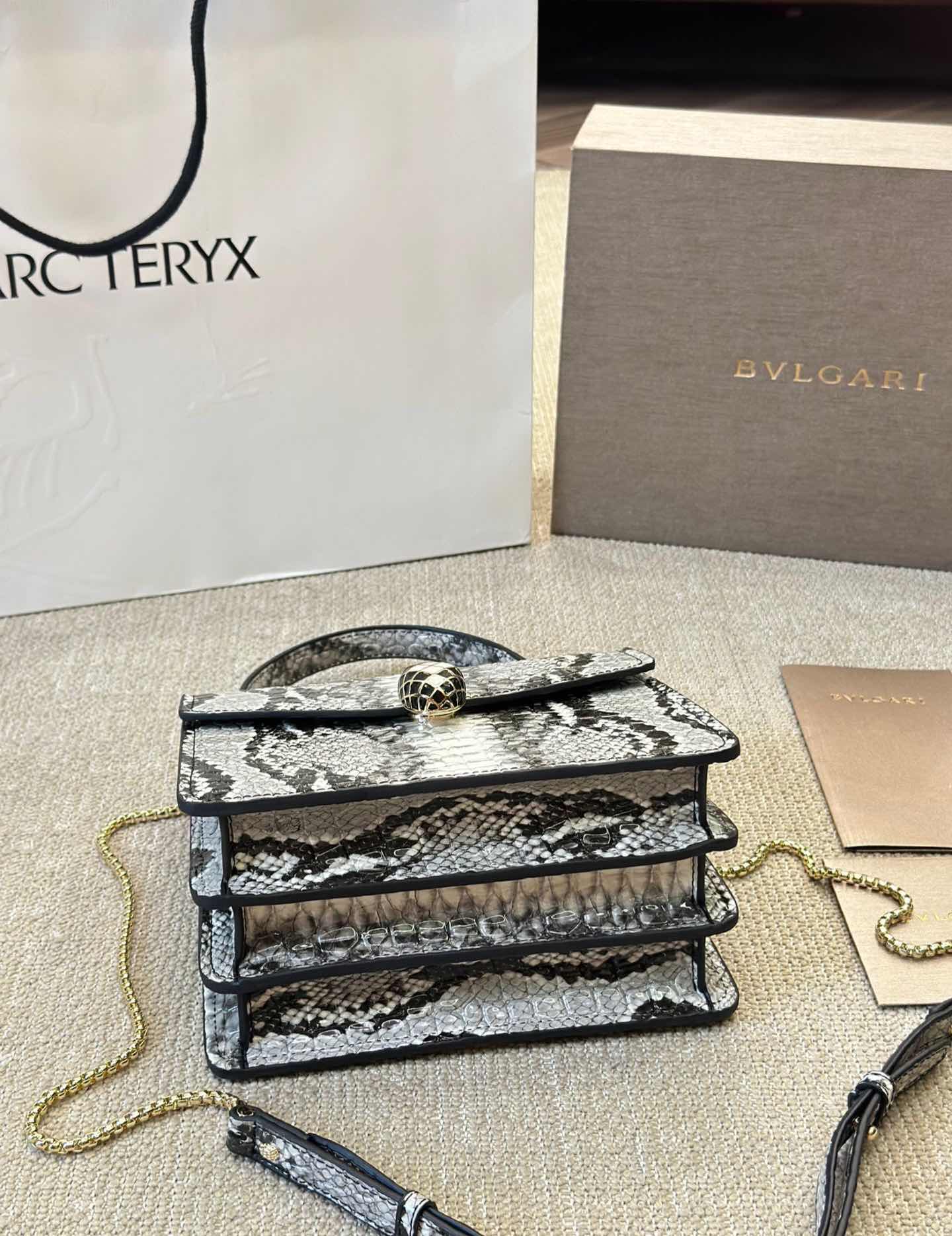 Bvlgari Serpenti Forever SS24 Limited Edition Python-Pattern WOC Chain Bag product image 5 thumbnail