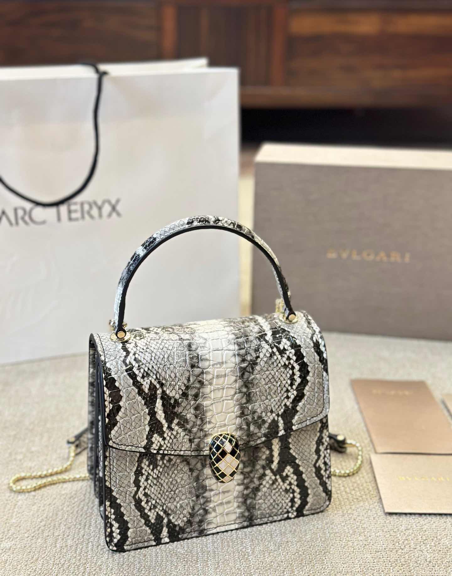 Bvlgari Serpenti Forever SS24 Limited Edition Python-Pattern WOC Chain Bag product image 6 thumbnail