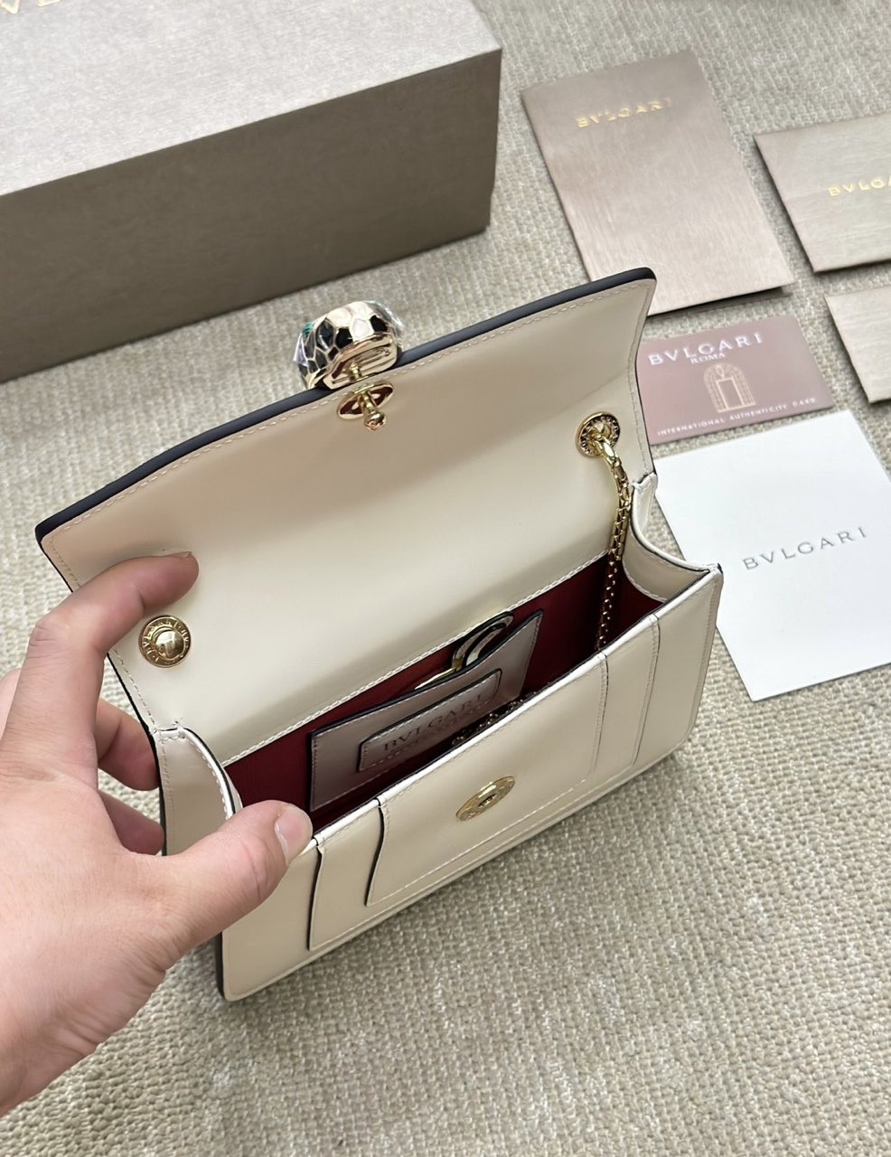 Bvlgari Serpenti Forever SS24 Limited Edition Ivory WOC Chain Bag product image 6 thumbnail