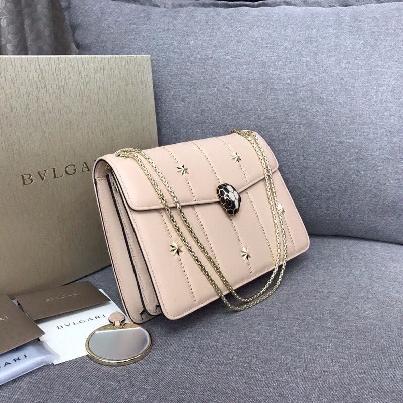 BVLGARI Serpenti Forever Winter Stars Flap Chain Shoulder Bag – Pink product image 2 thumbnail