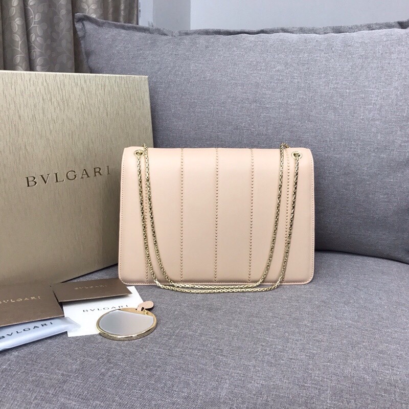 BVLGARI Serpenti Forever Winter Stars Flap Chain Shoulder Bag – Pink product image 4 thumbnail