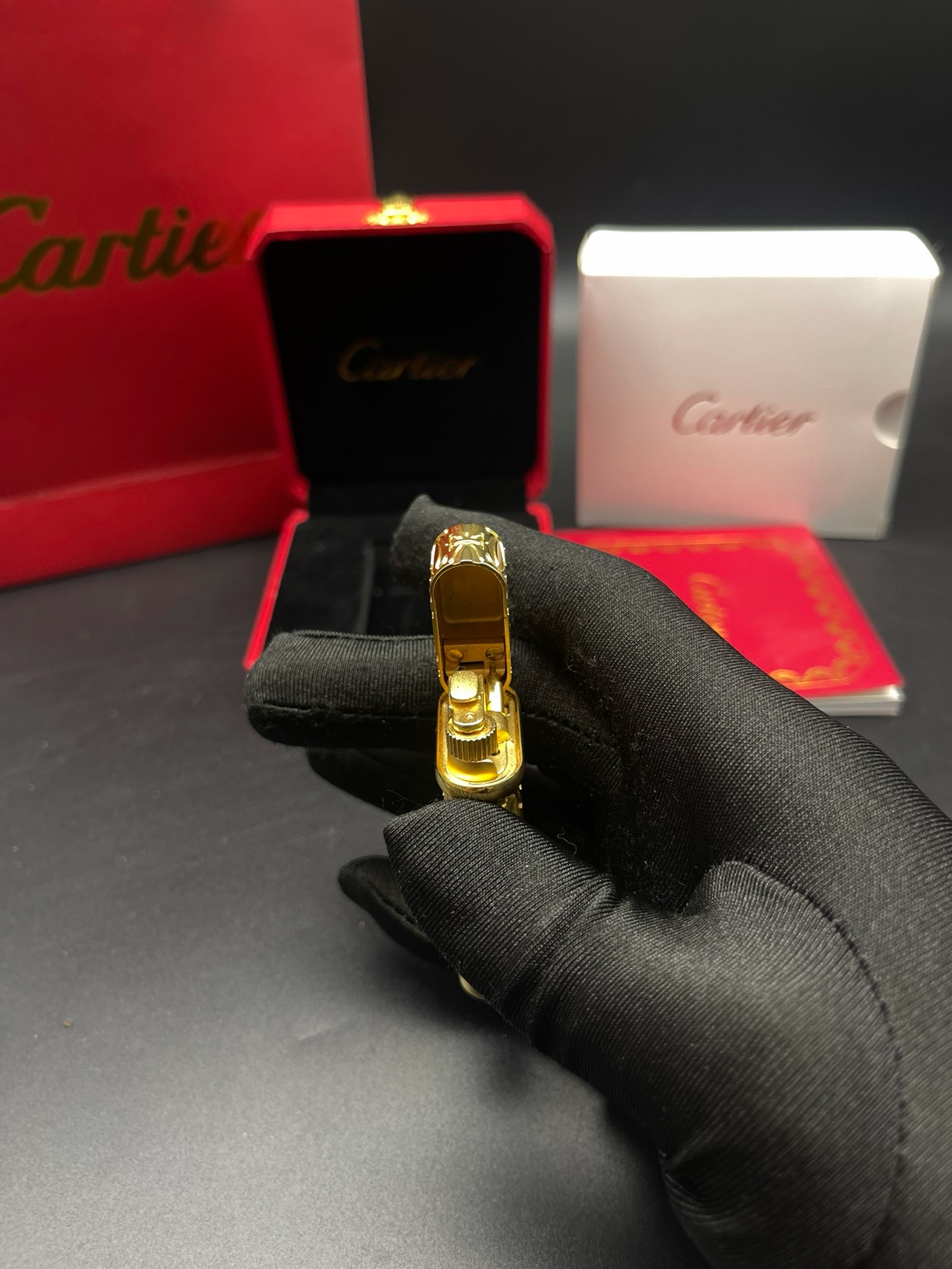 Cartier C de Cartier Gold-Tone Patterned Gas Lighter product image 4 thumbnail