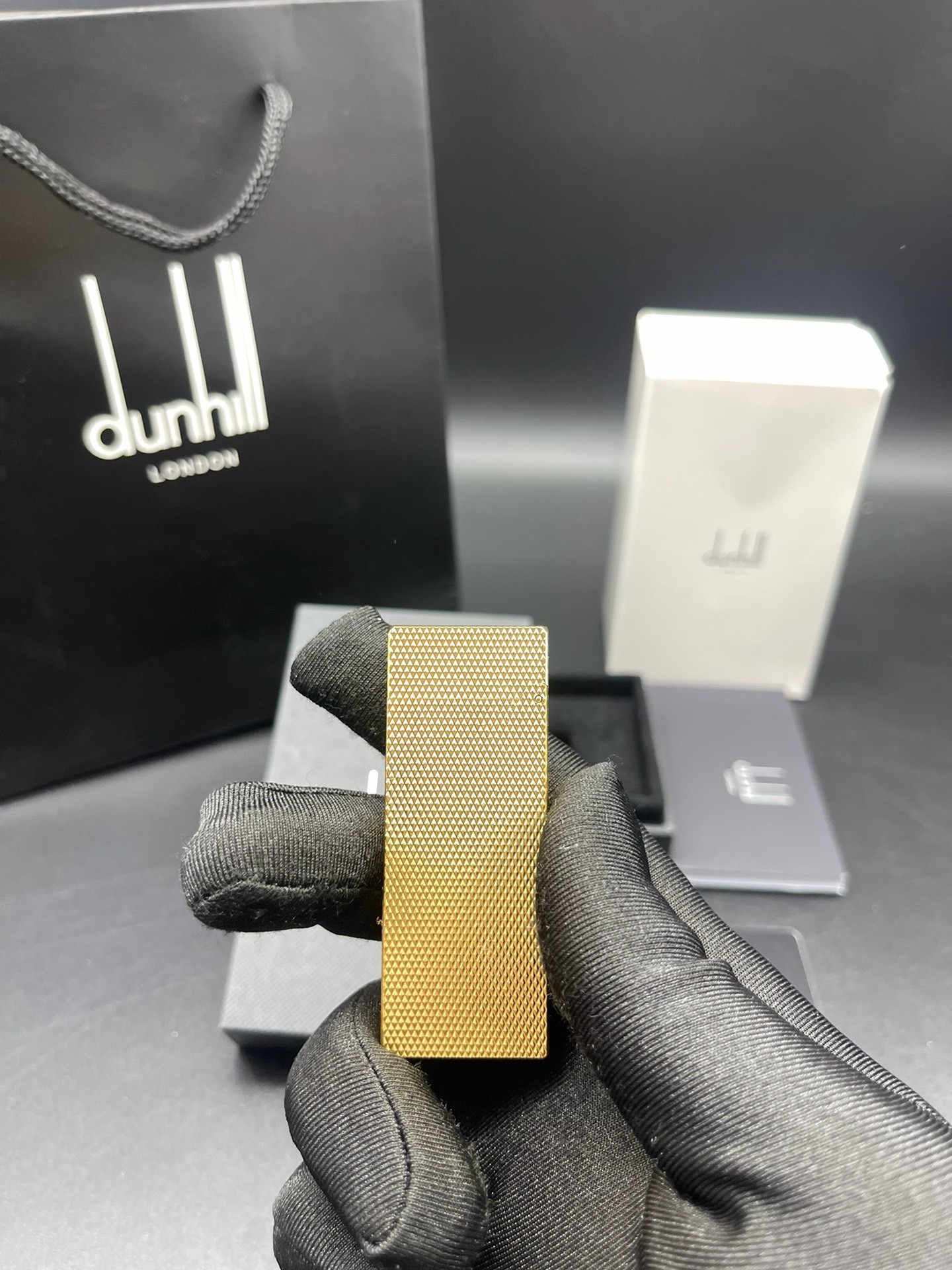 Dunhill Rollagas Gold-Tone Diamond-Cut Gas Lighter product image 2 thumbnail