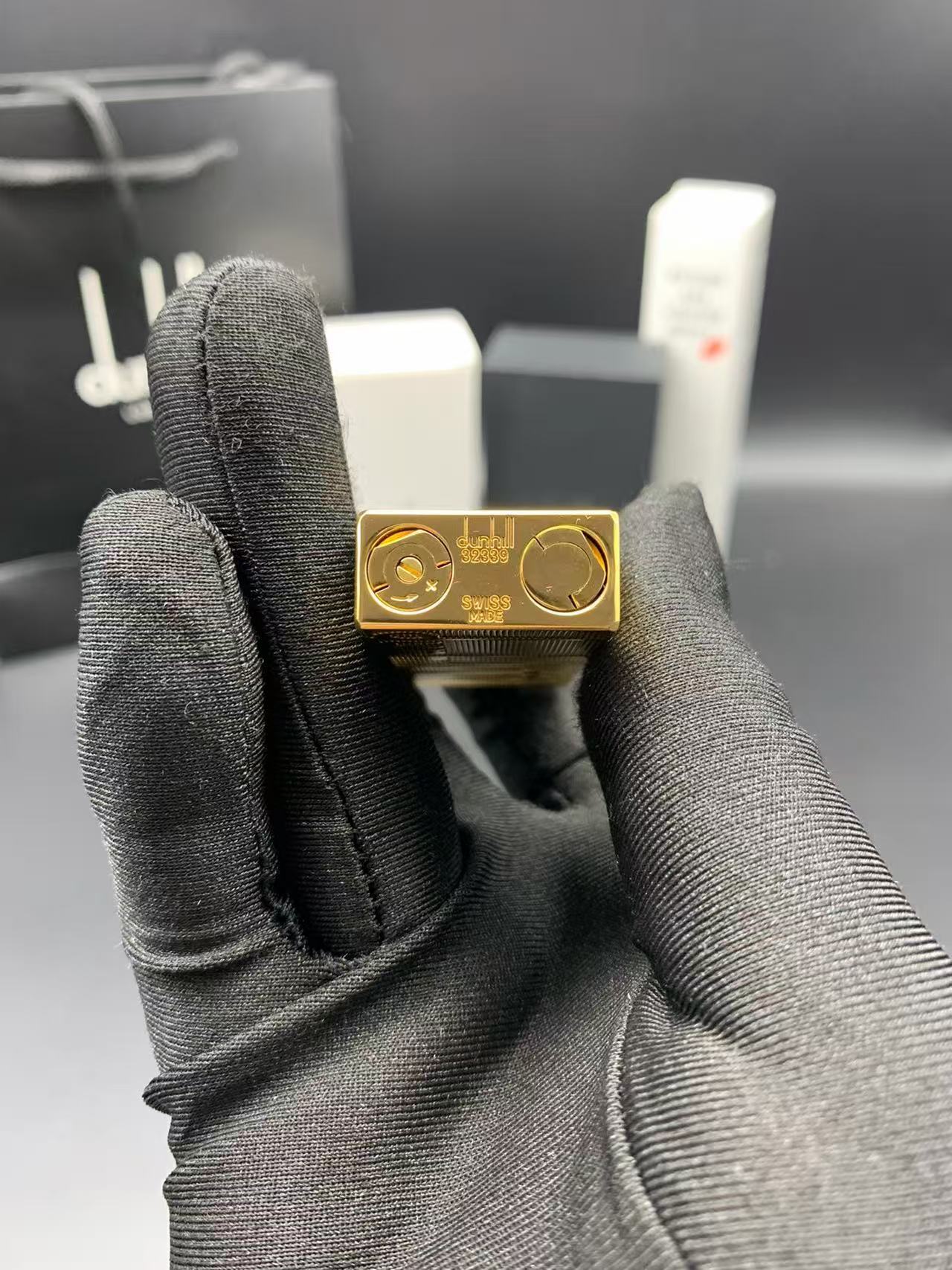 Dunhill Rollagas Gold-Tone Logo Embossed Gas Lighter product image 5 thumbnail