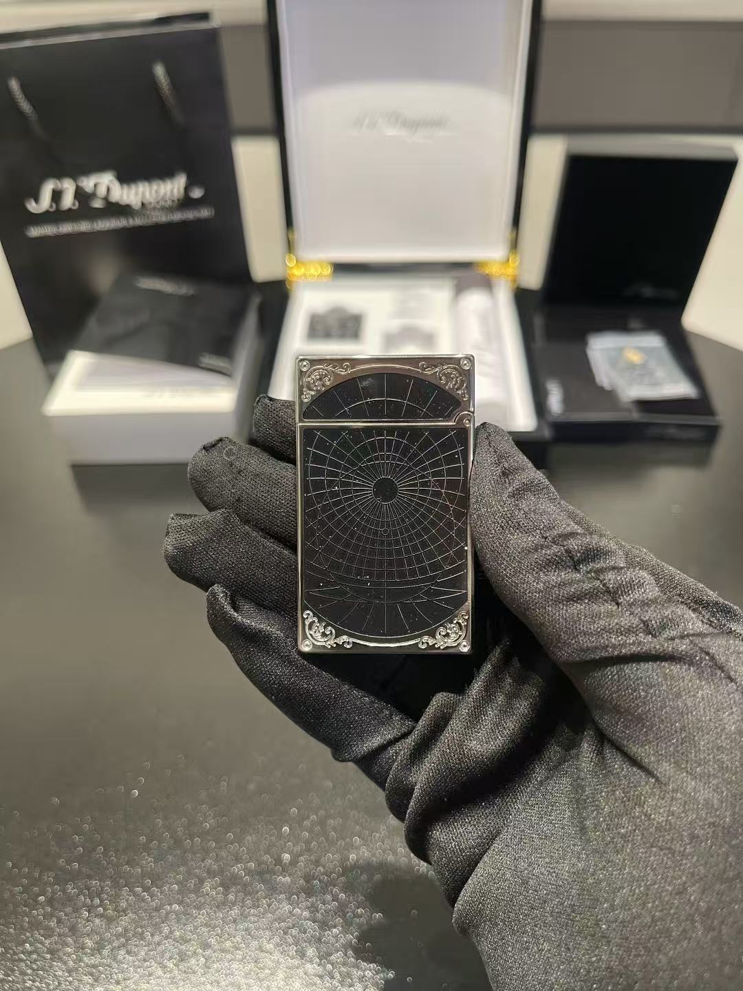 S.T. Dupont Ligne 2 Radar Web Black Lacquer Limited Edition Lighter product image 2 thumbnail