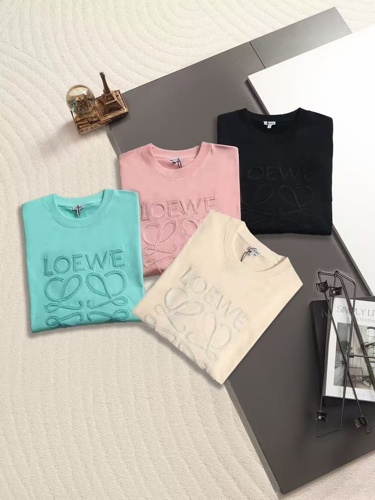LOEWE Tonal Embroidered Anagram Relaxed T-Shirt product image 3 thumbnail