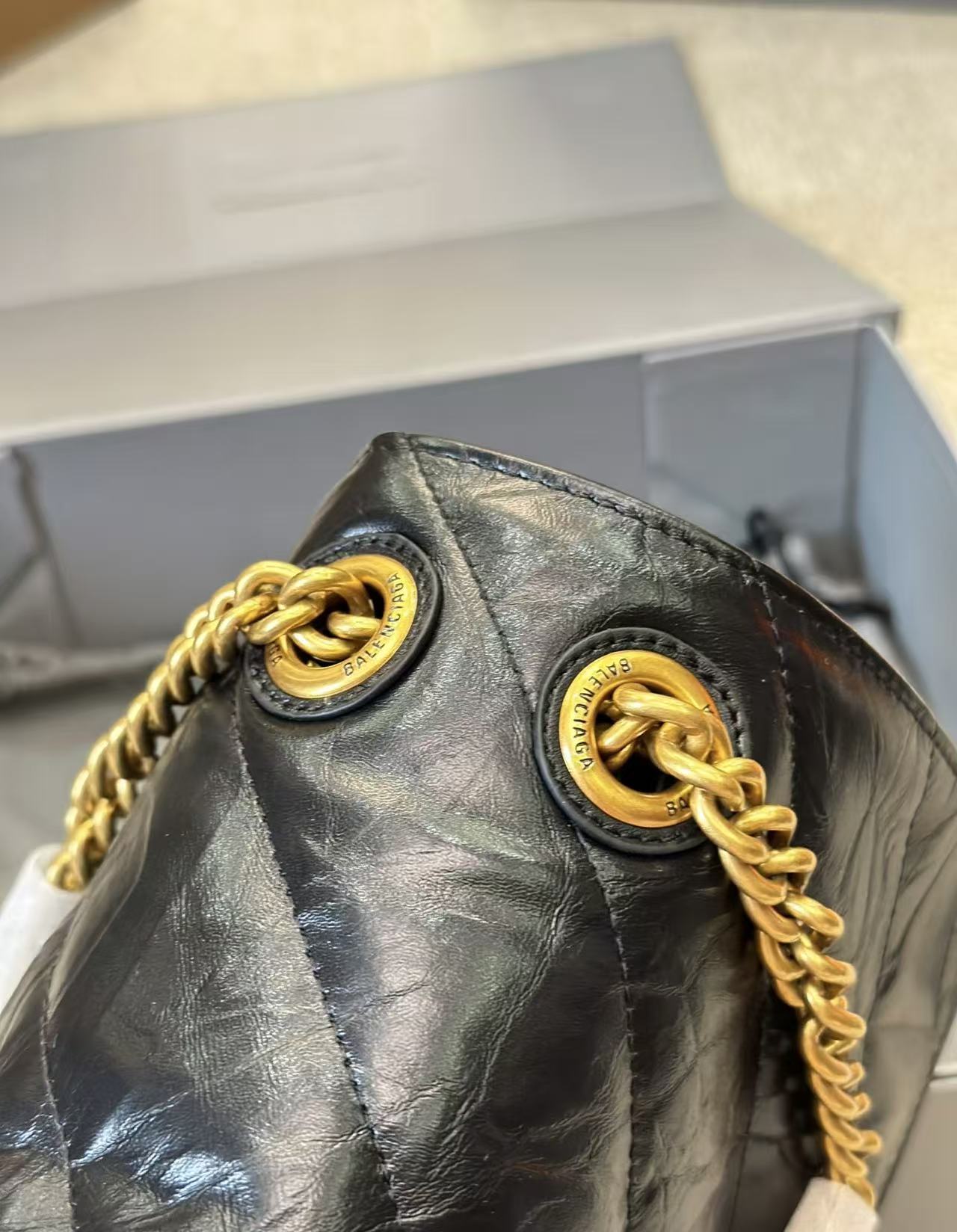Balenciaga Crush-Style Quilted Calfskin Shoulder Bag – Large and Small Sizes product image 4 thumbnail