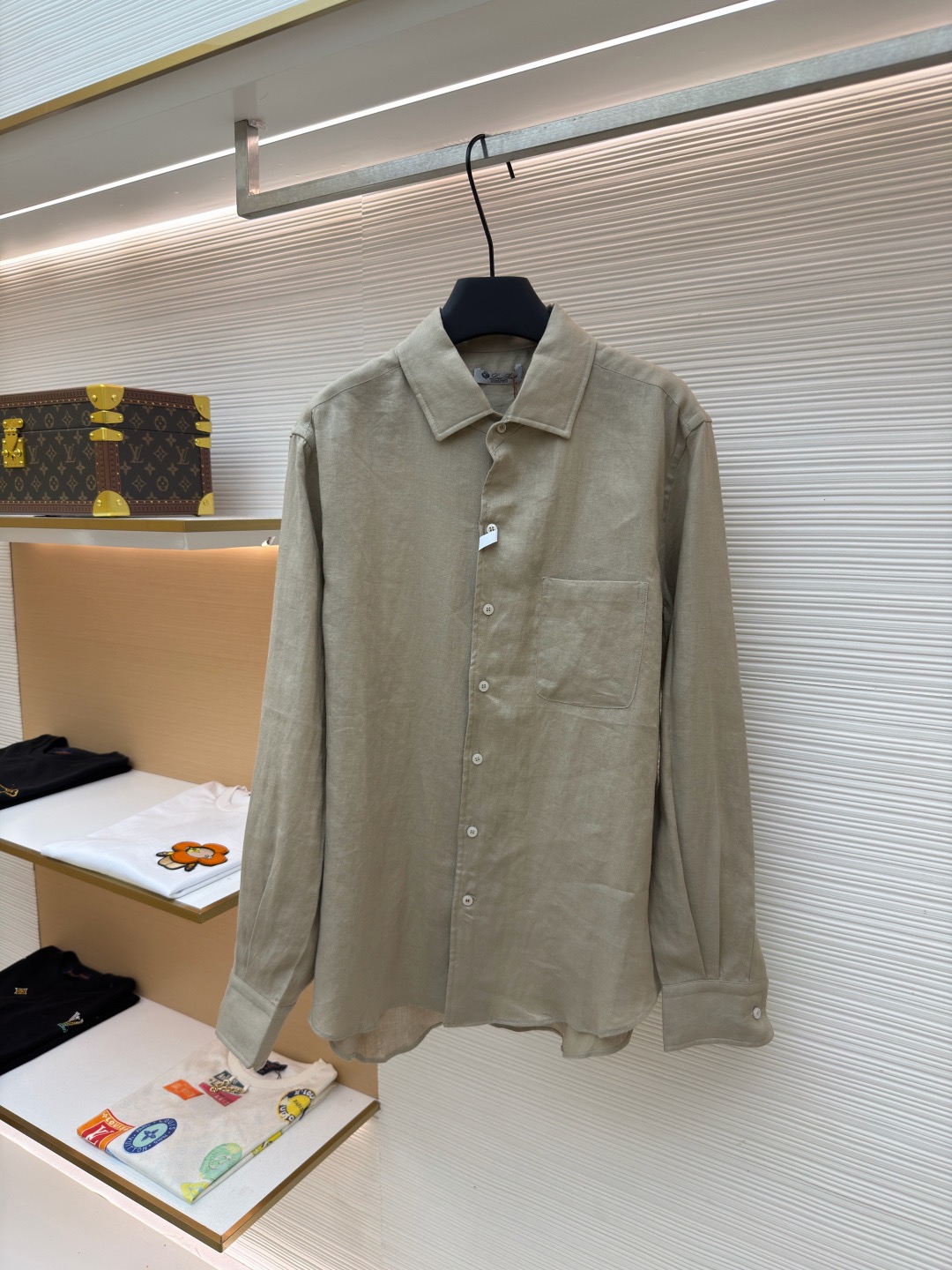 Loro Piana Washed Linen Relaxed Pocket Shirt