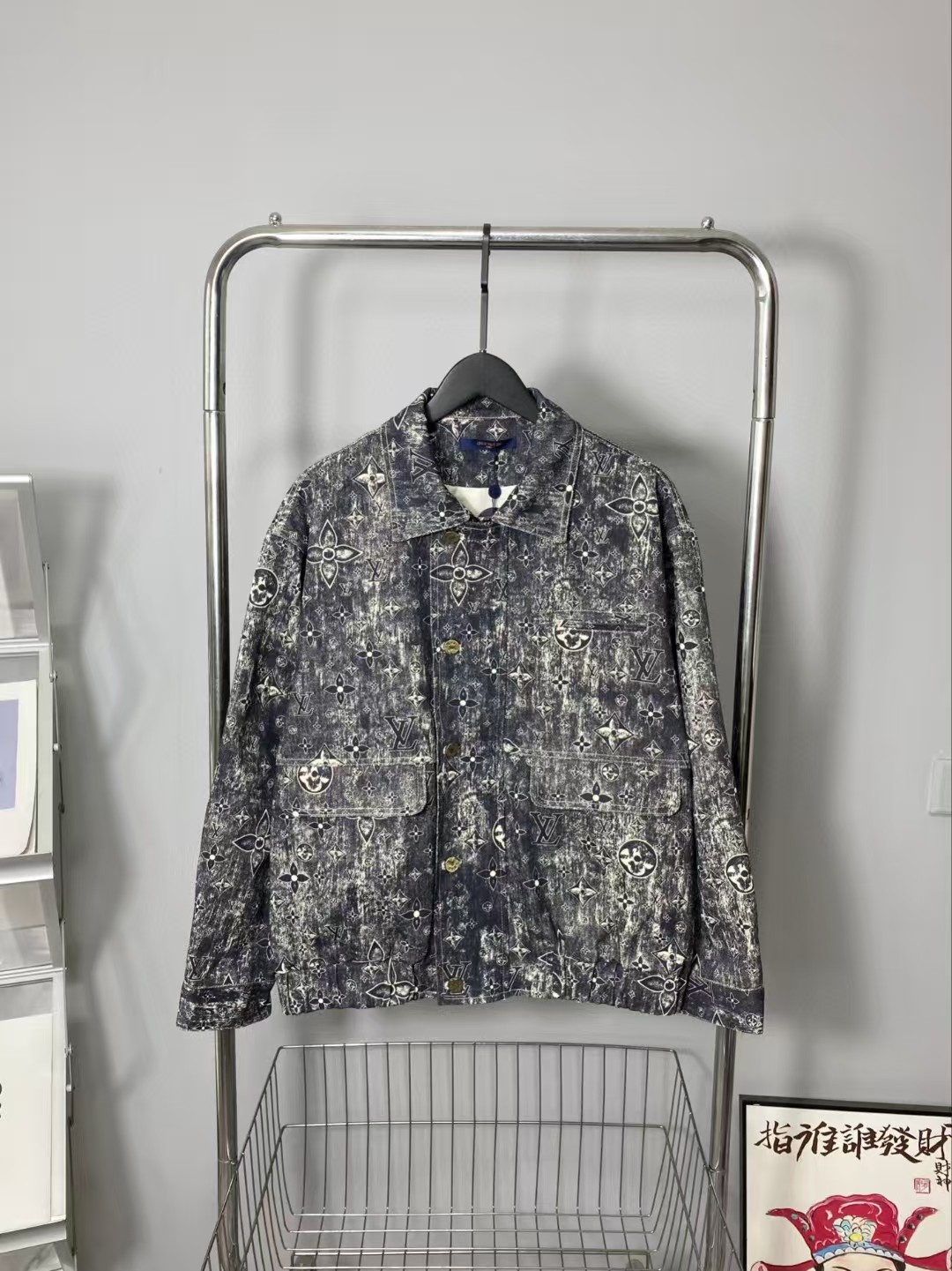 LOUIS VUITTON Monogram Washed Denim Utility Jacket