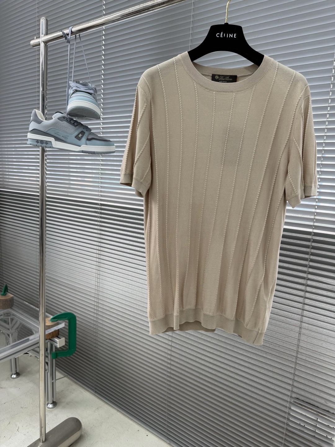 Loro Piana Textured Tencel-Linen Knit T-Shirt