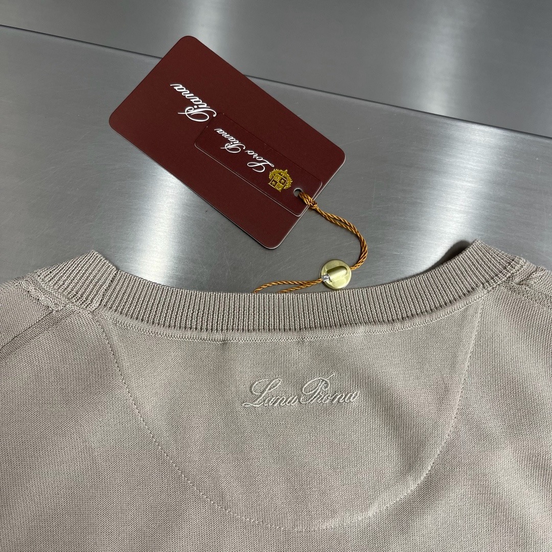 Loro Piana Textured Tencel-Linen Knit T-Shirt product image 5 thumbnail