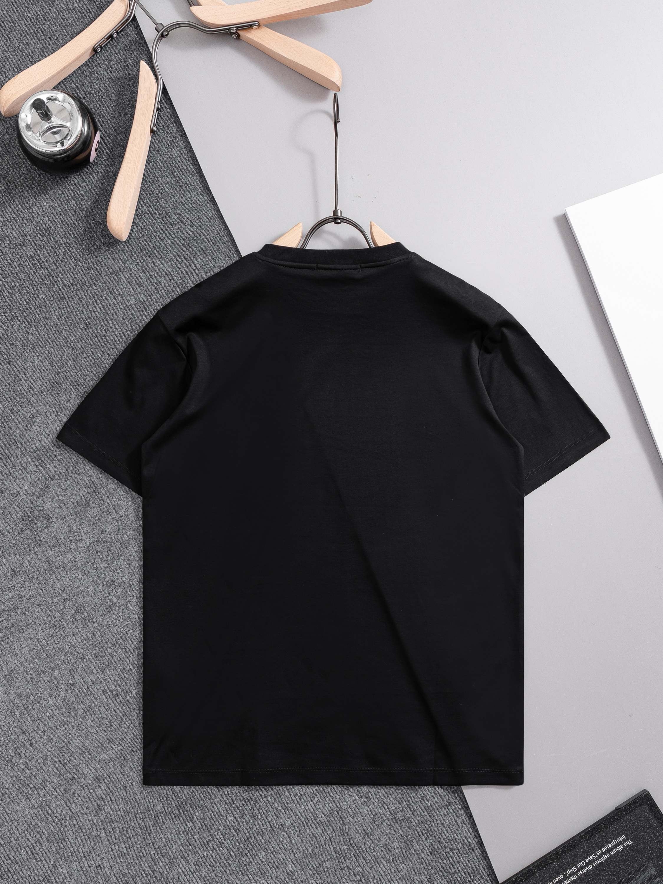 Loro Piana Crest Embroidered Mercerized Cotton T-Shirt product image 2 thumbnail