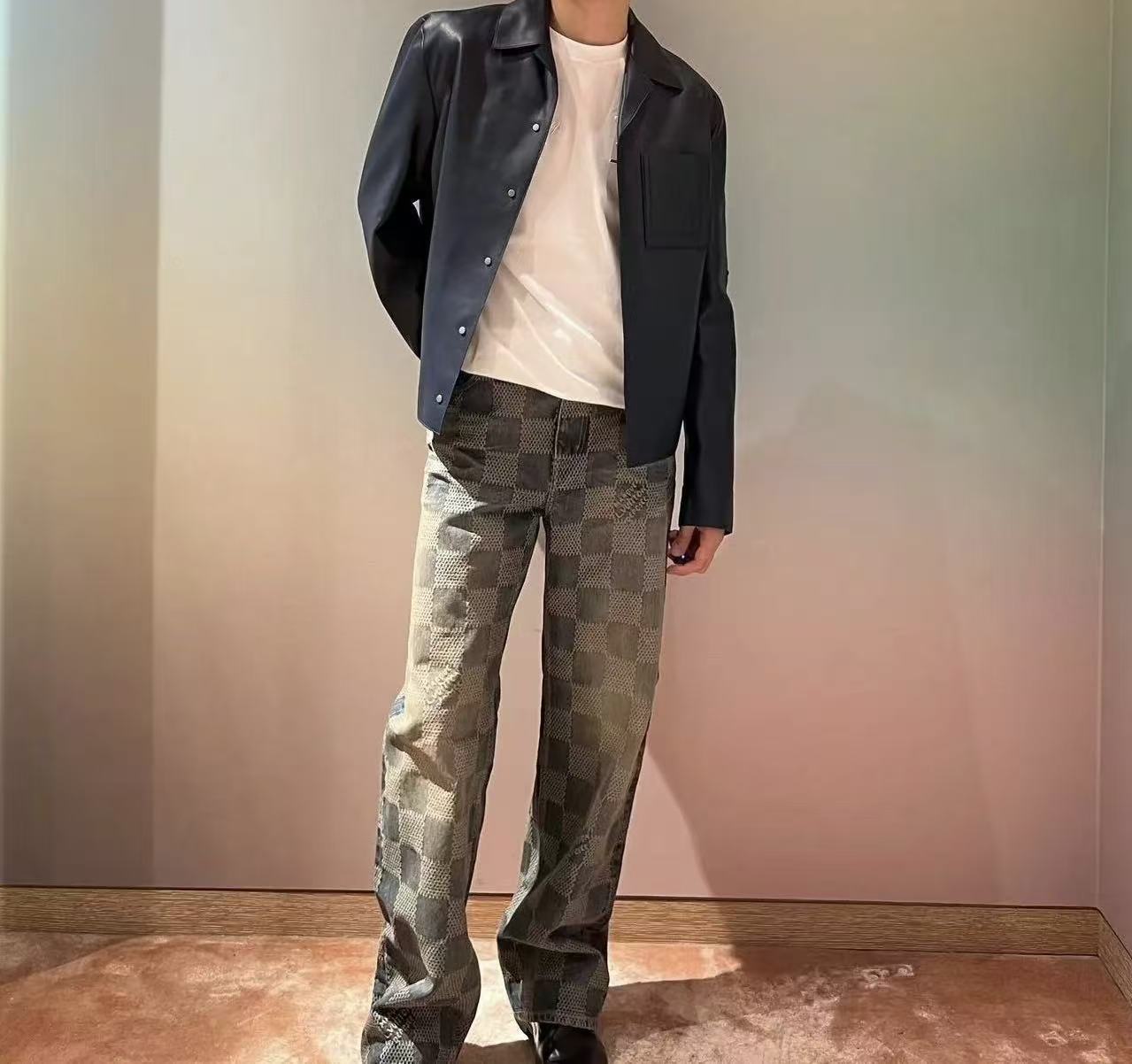 LOUIS VUITTON 3D Damier Washed Straight-Leg Jeans product image 2 thumbnail