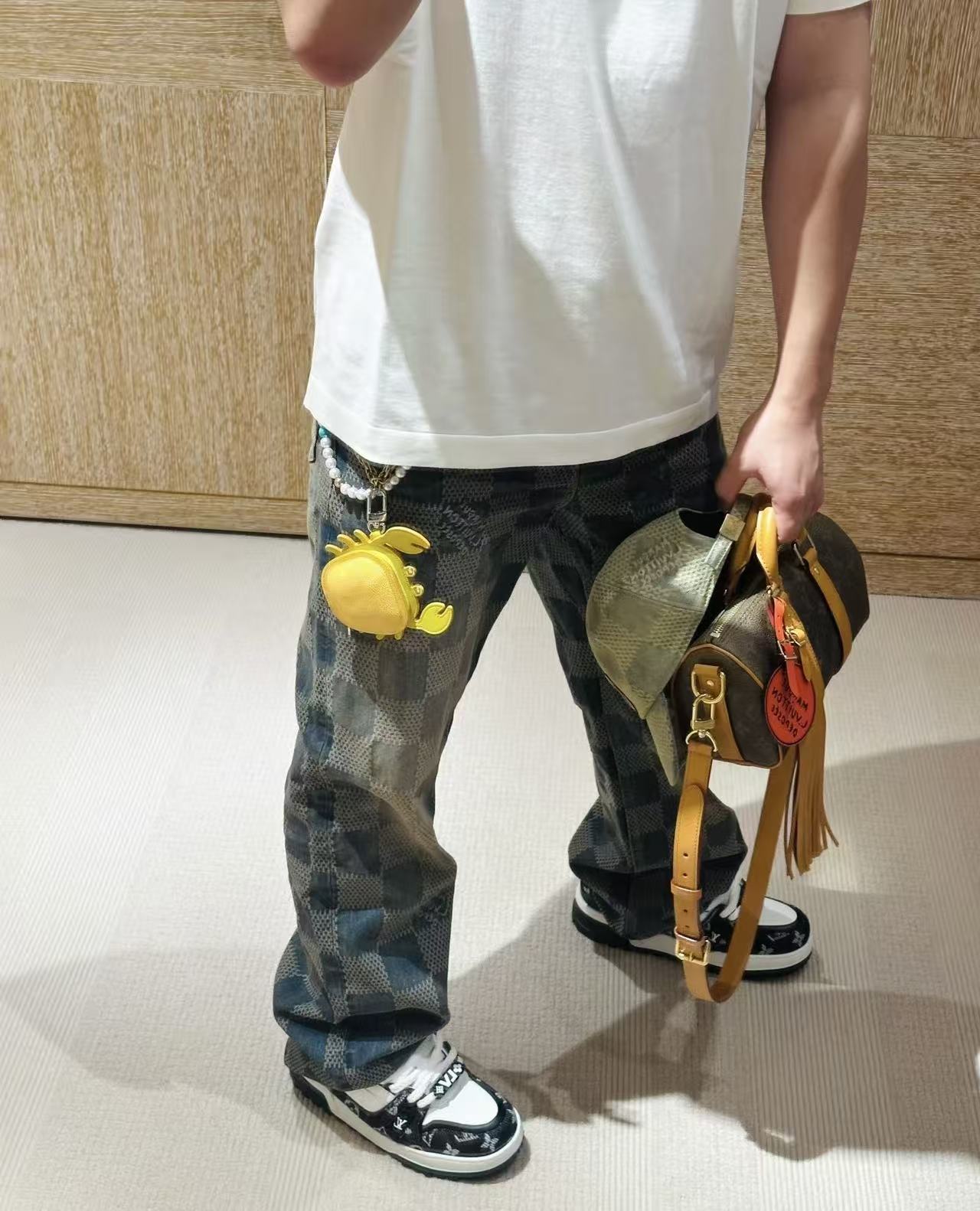 LOUIS VUITTON 3D Damier Washed Straight-Leg Jeans product image 3 thumbnail
