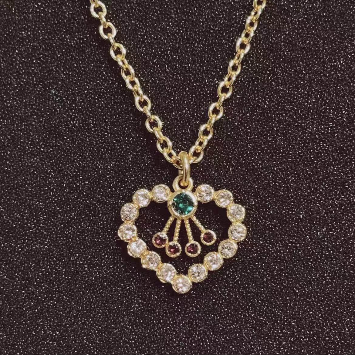 Dior in Heart Lights Multicolor Crystal Heart Necklace product image 5 thumbnail