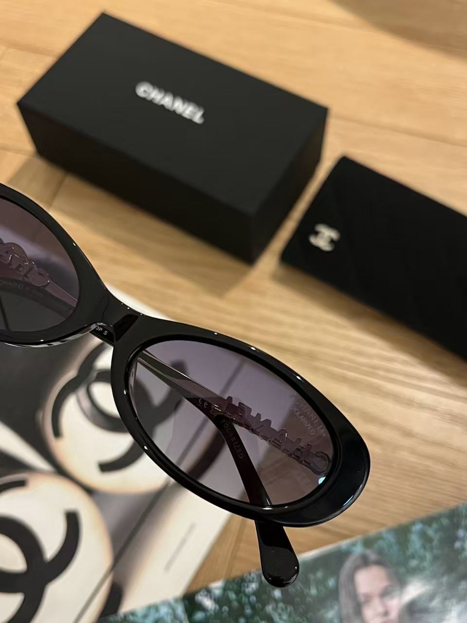 Chanel Vintage Oval Cat-Eye Acetate Sunglasses product image 4 thumbnail
