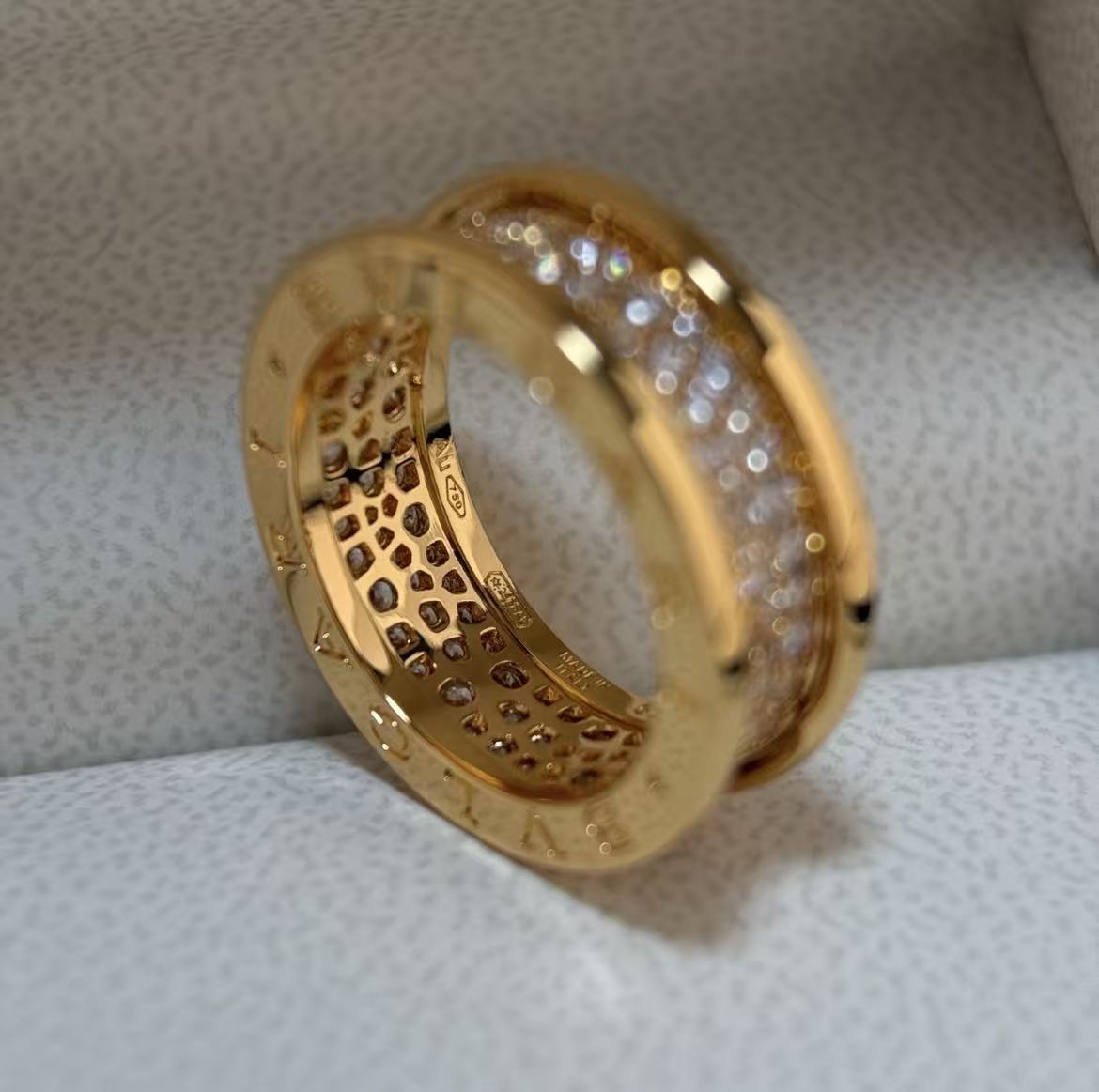 Bvlgari B.zero1 Pavé Rose Gold Ring product image 4 thumbnail