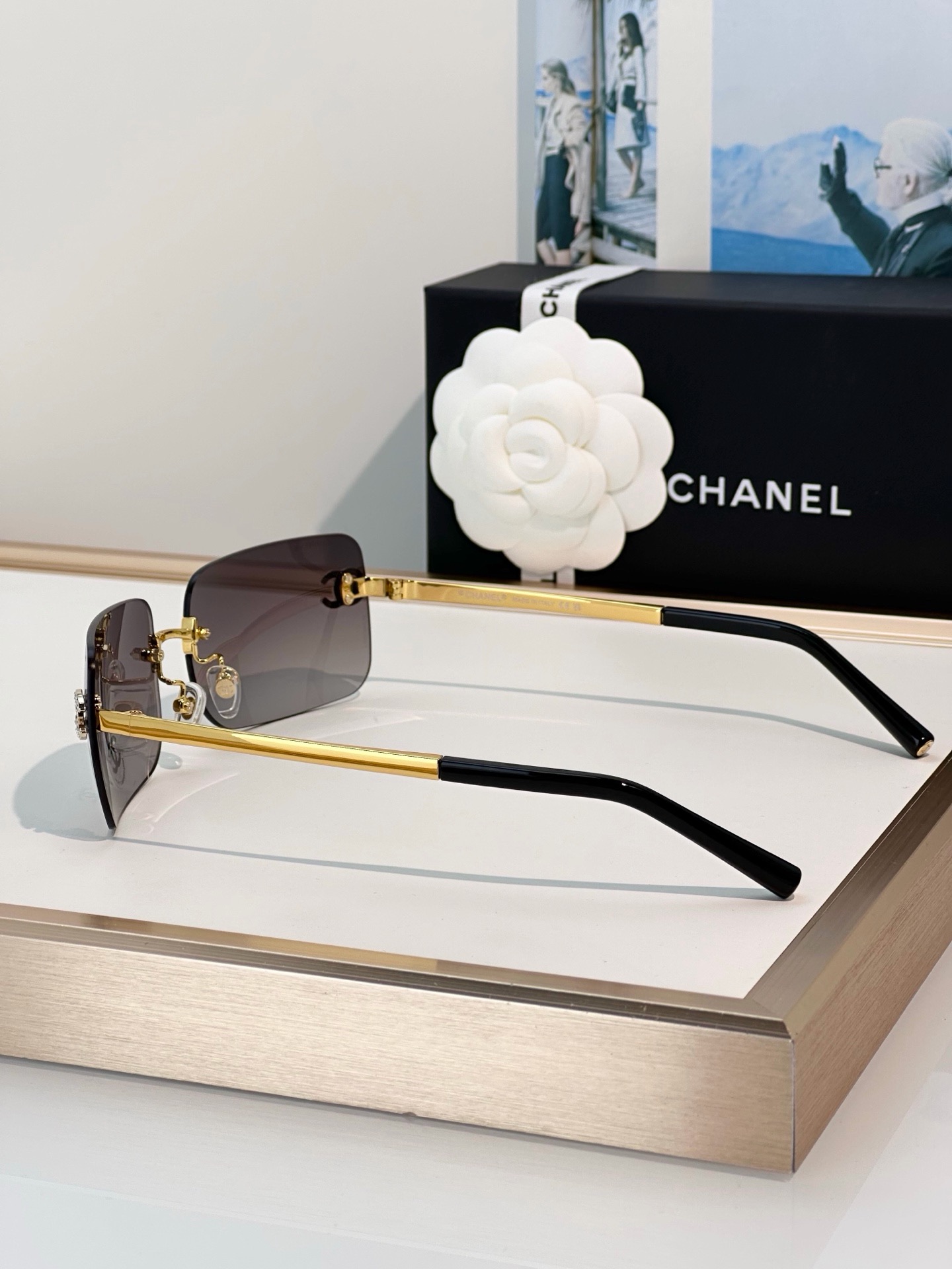 Chanel Rimless Square Gradient Sunglasses product image 2 thumbnail
