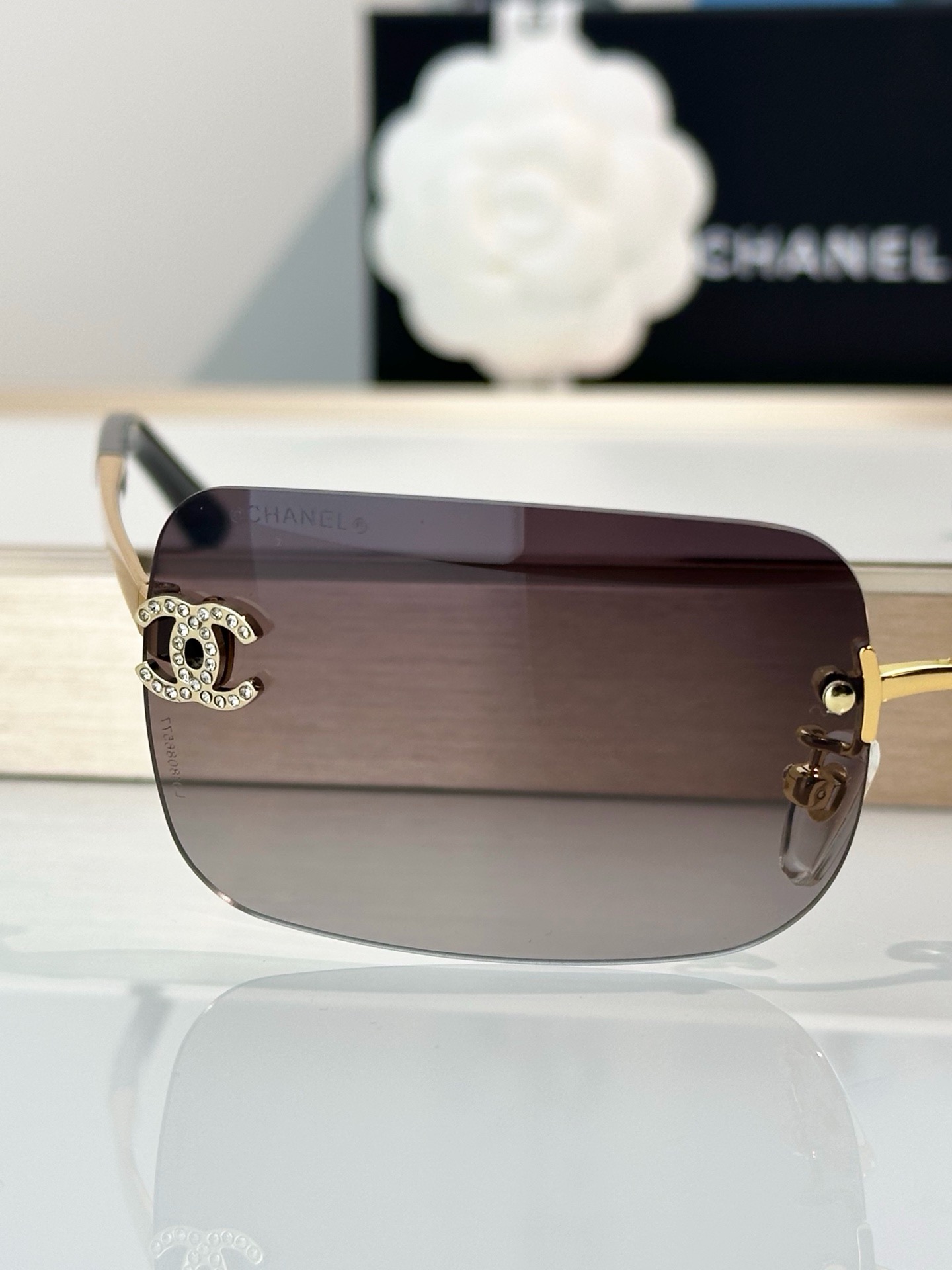 Chanel Rimless Square Gradient Sunglasses product image 4 thumbnail