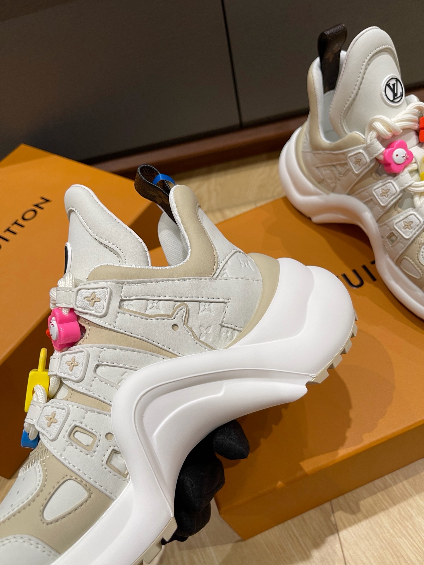 Louis Vuitton Archlight Multicolor Charm Grained Leather Chunky Sneakers product image 3 thumbnail