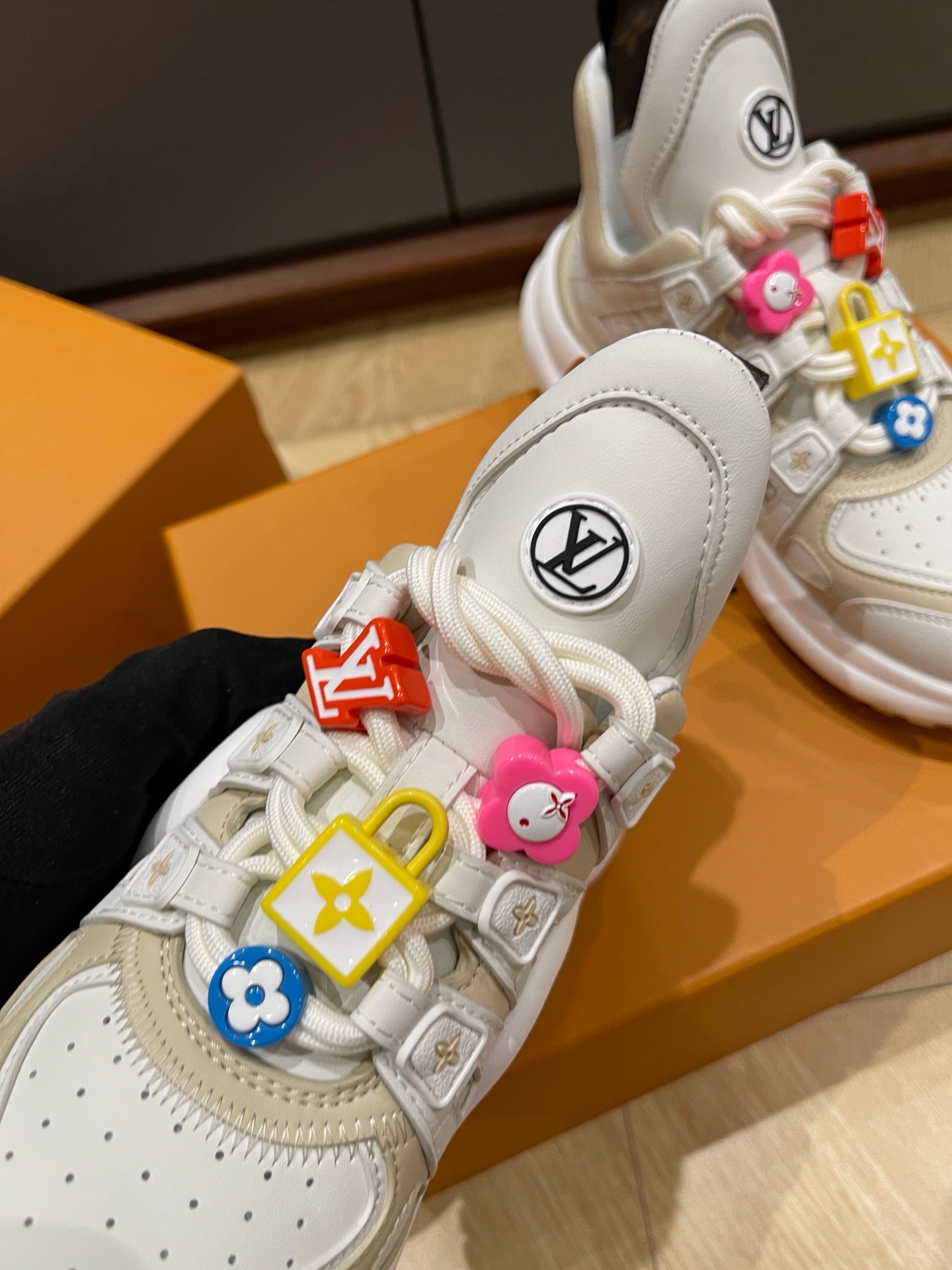 Louis Vuitton Archlight Multicolor Charm Grained Leather Chunky Sneakers product image 4 thumbnail