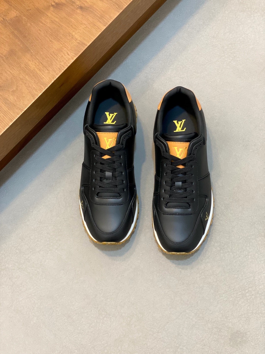 Louis Vuitton Run Away Leather Low-Top Running Sneakers