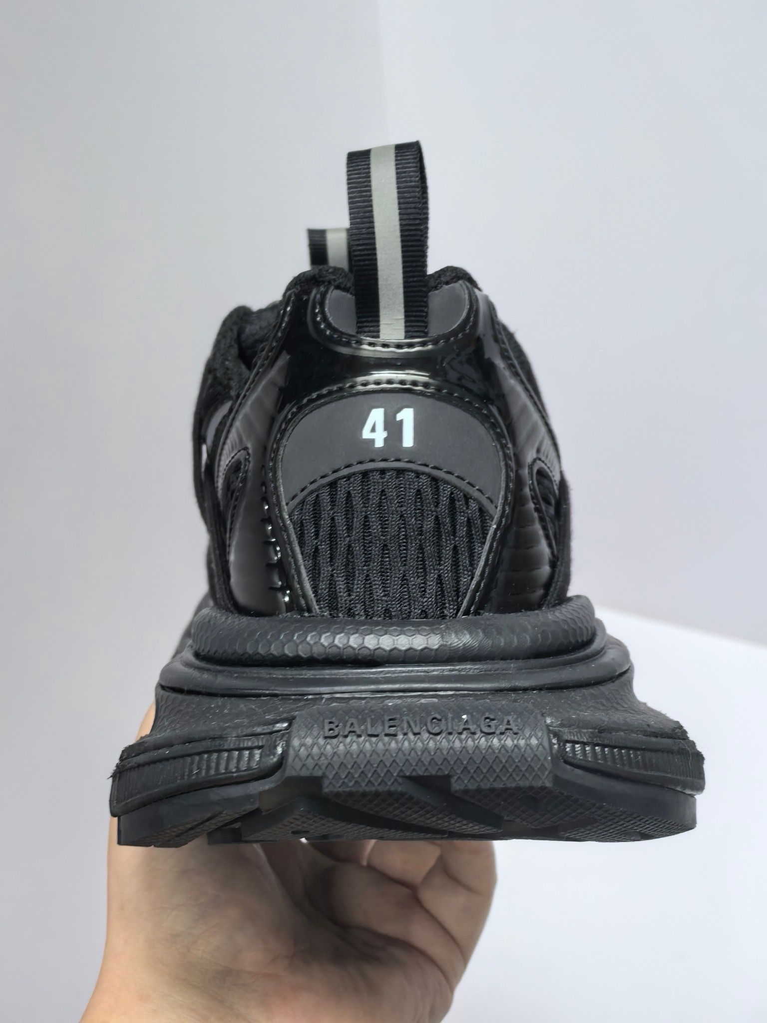 Balenciaga 3XL All-Black Technical Mesh Trail Sneakers product image 4 thumbnail