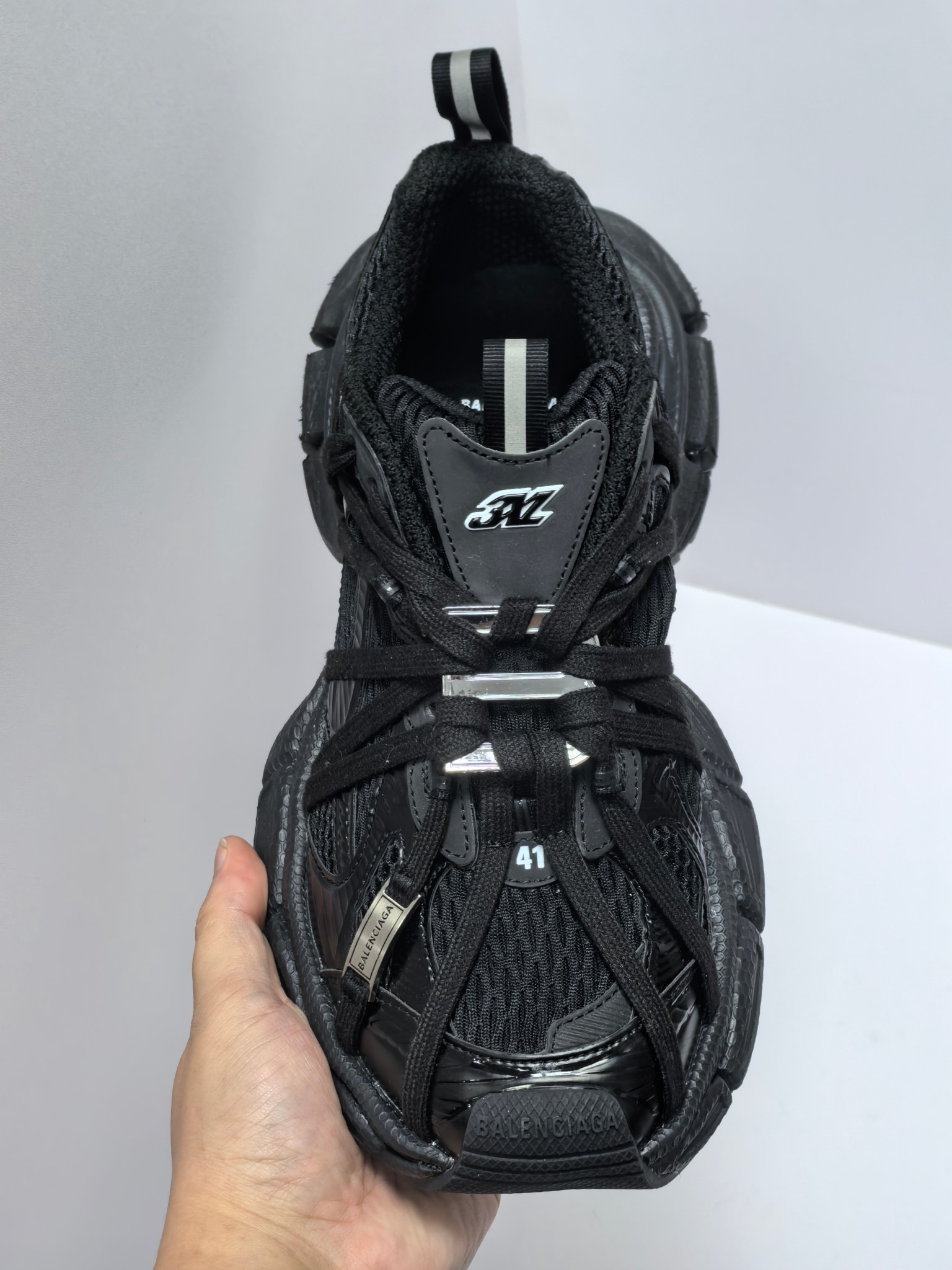 Balenciaga 3XL All-Black Technical Mesh Trail Sneakers product image 5 thumbnail