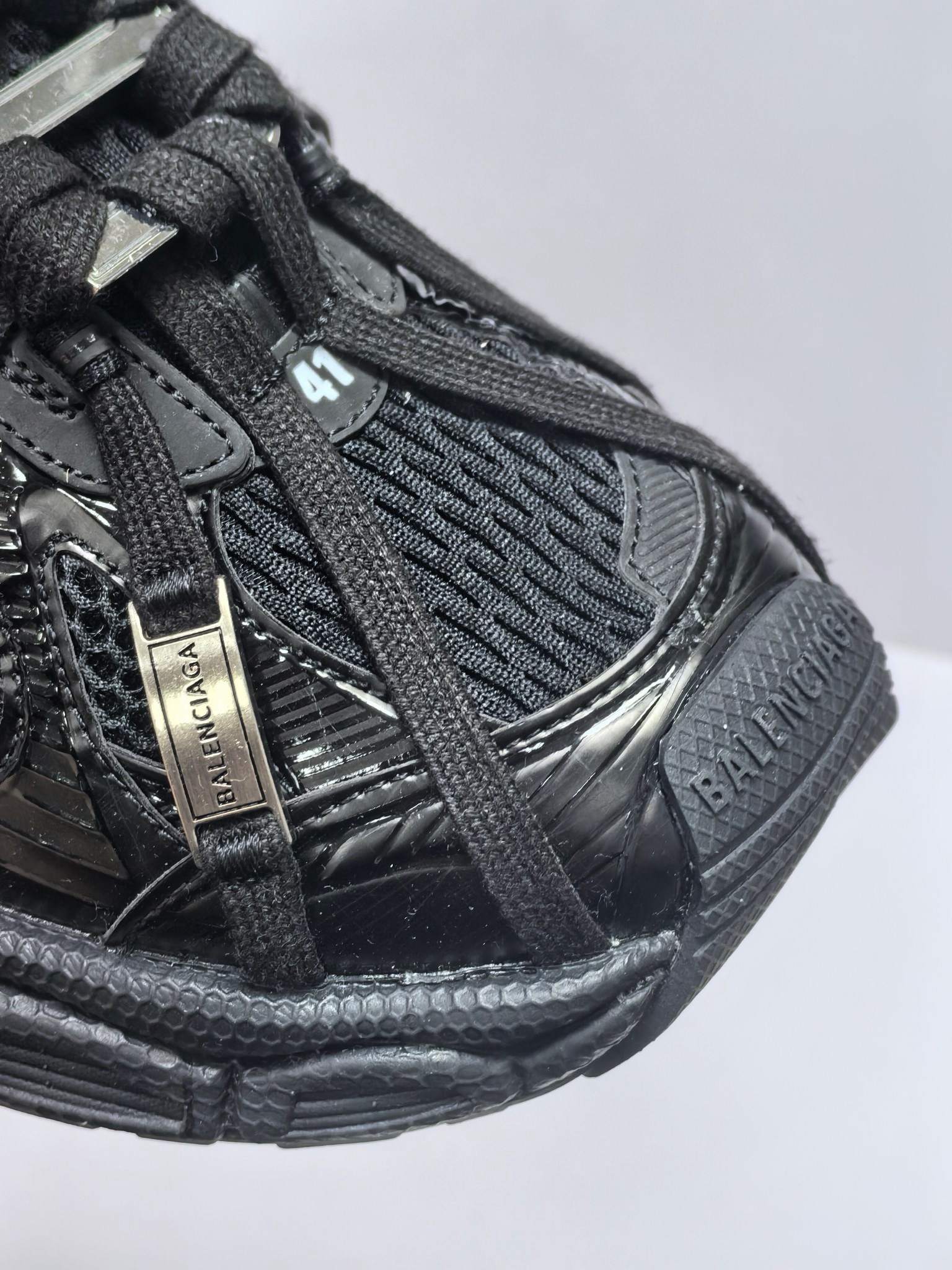 Balenciaga 3XL All-Black Technical Mesh Trail Sneakers product image 6 thumbnail