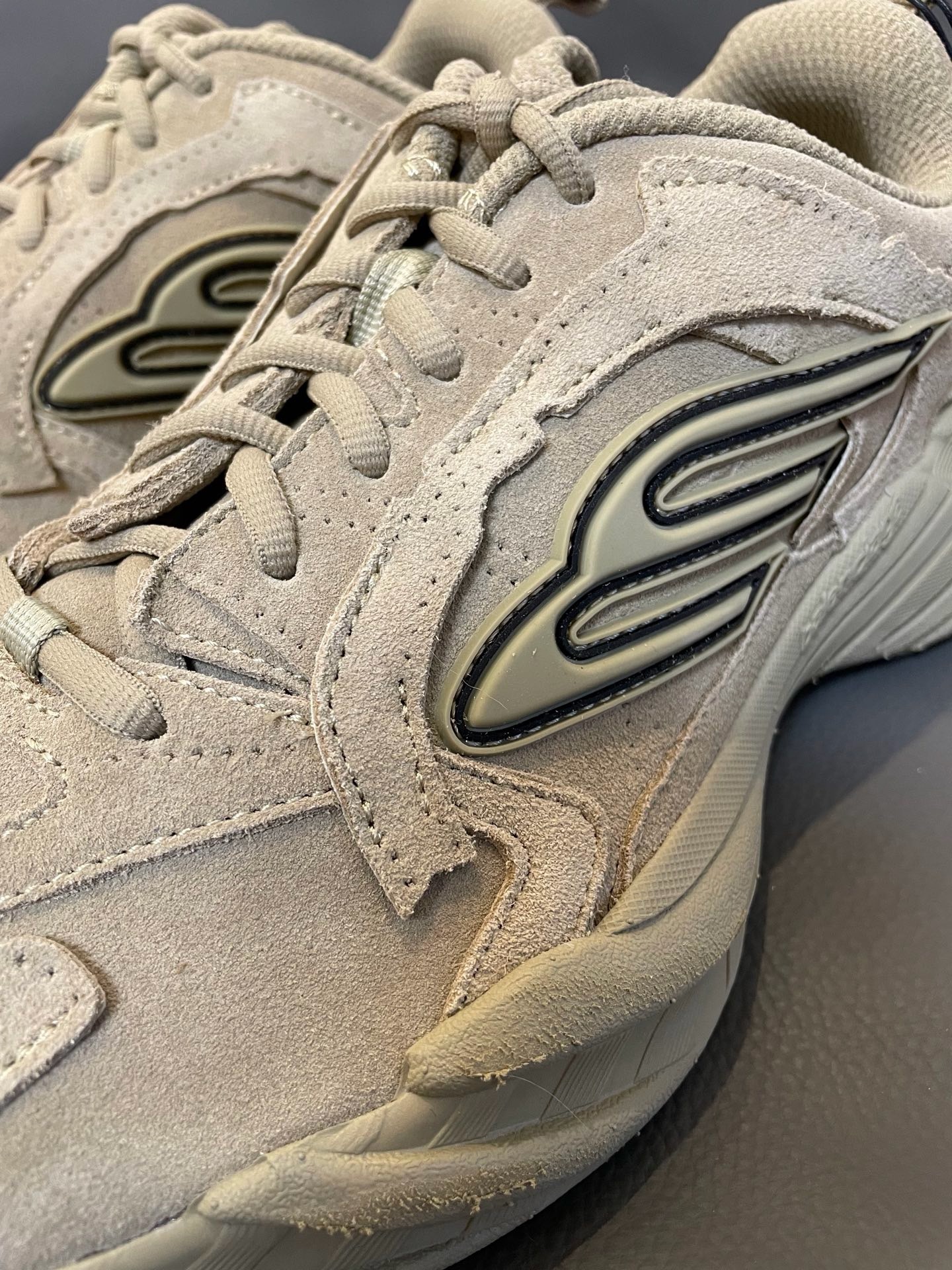 Balenciaga Drive Suede Flow Runner Sneakers – Sand Beige product image 4 thumbnail