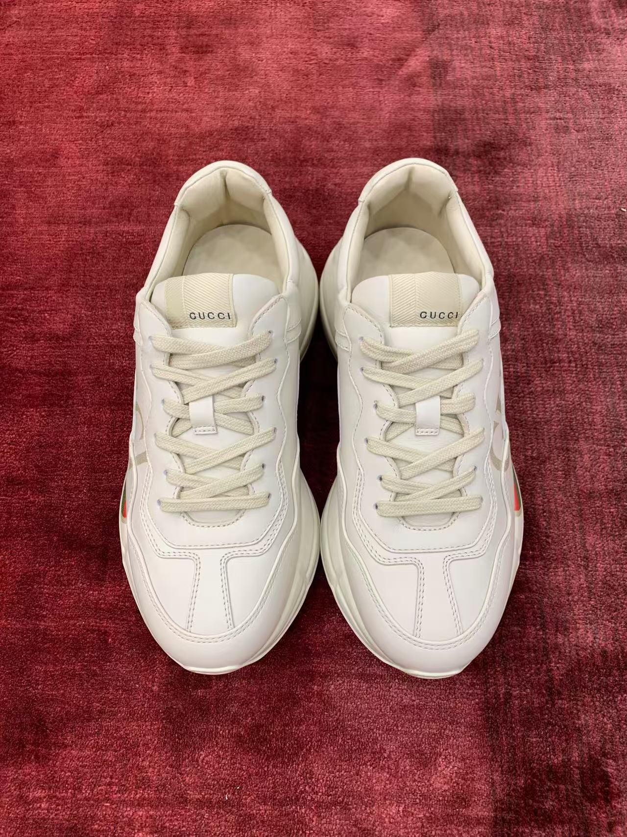 Gucci Rhyton White Leather Vintage Web Stripe Platform Sneakers product image 2 thumbnail
