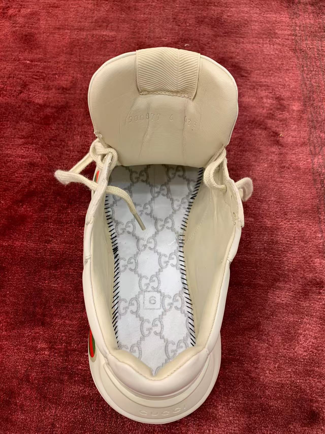 Gucci Rhyton White Leather Vintage Web Stripe Platform Sneakers product image 4 thumbnail