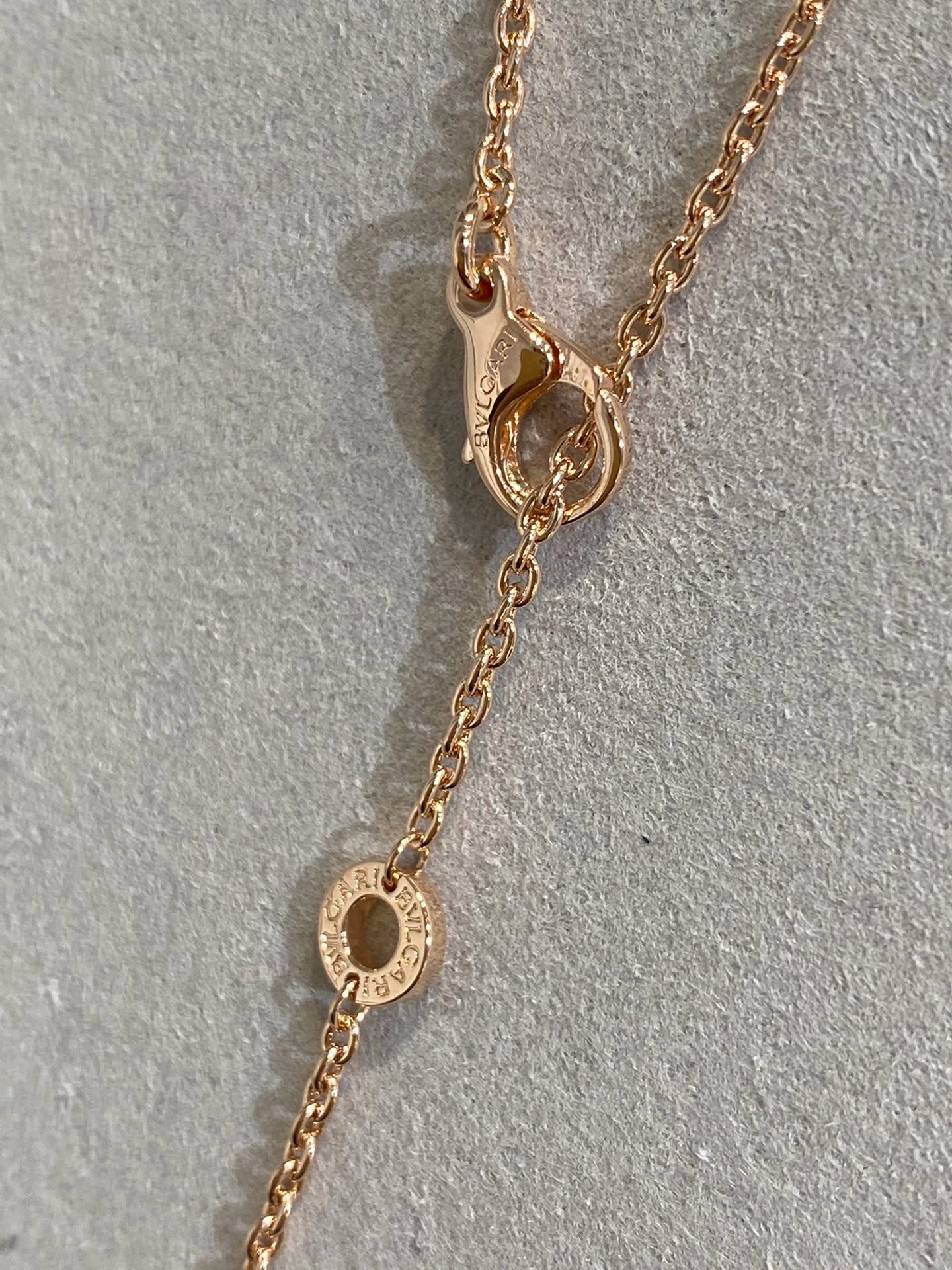 BVLGARI B.zero1 Black Ceramic Rose Gold Spiral Pendant Necklace product image 6 thumbnail