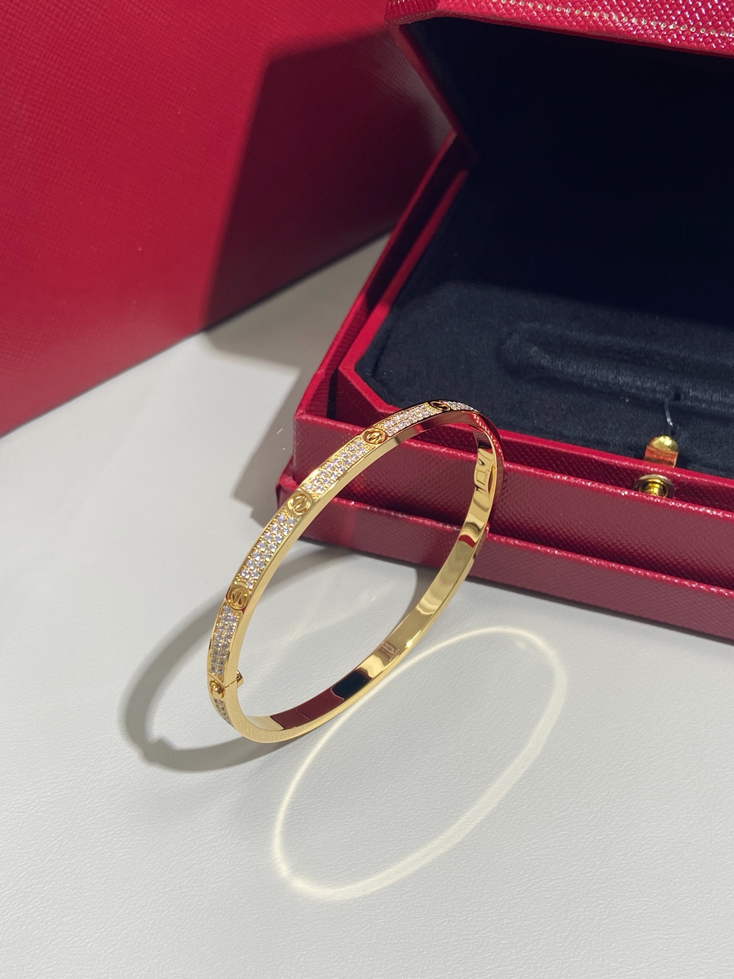 Cartier Love Yellow Gold Diamond Narrow Bracelet