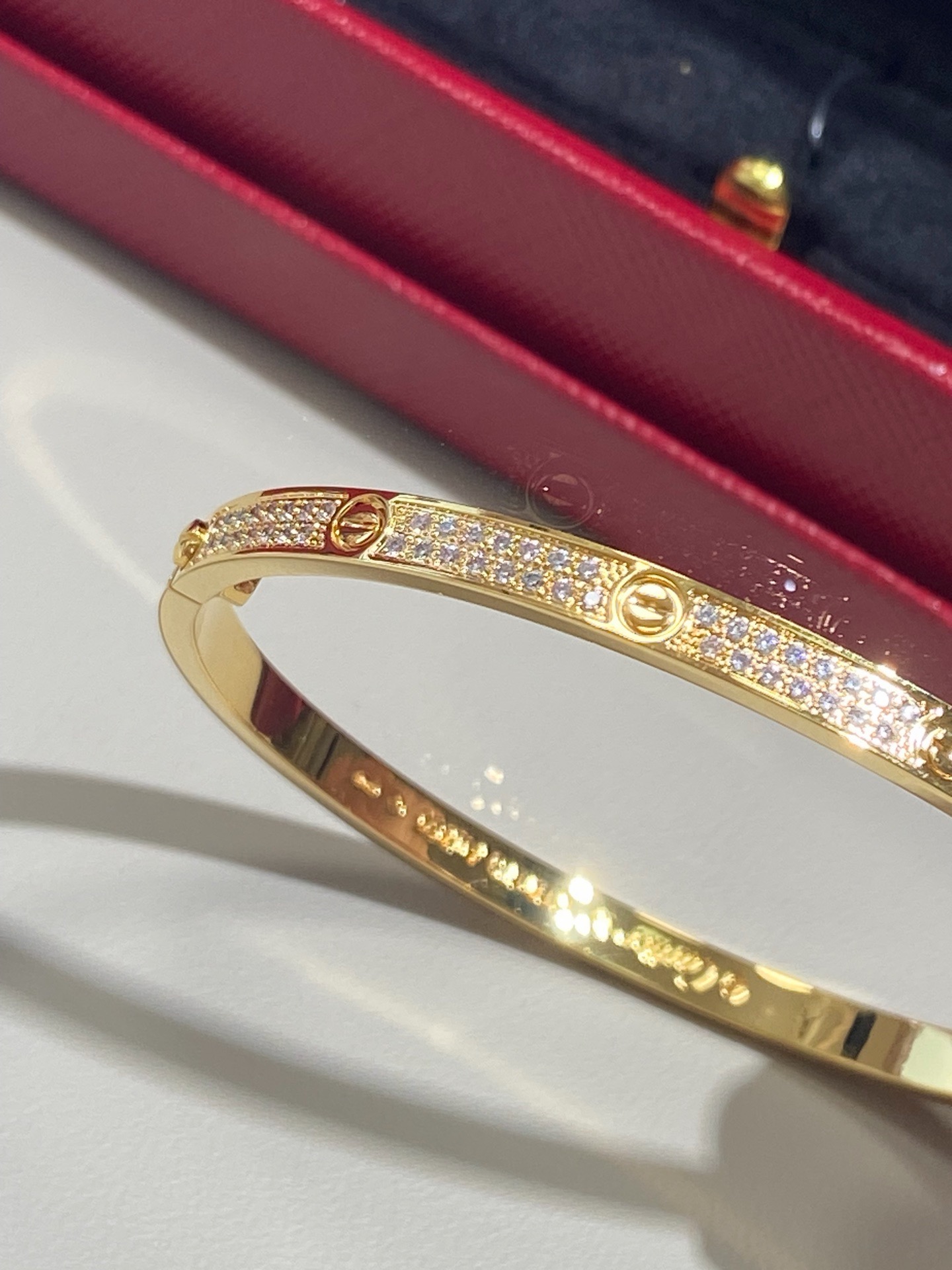 Cartier Love Yellow Gold Diamond Narrow Bracelet product image 2 thumbnail